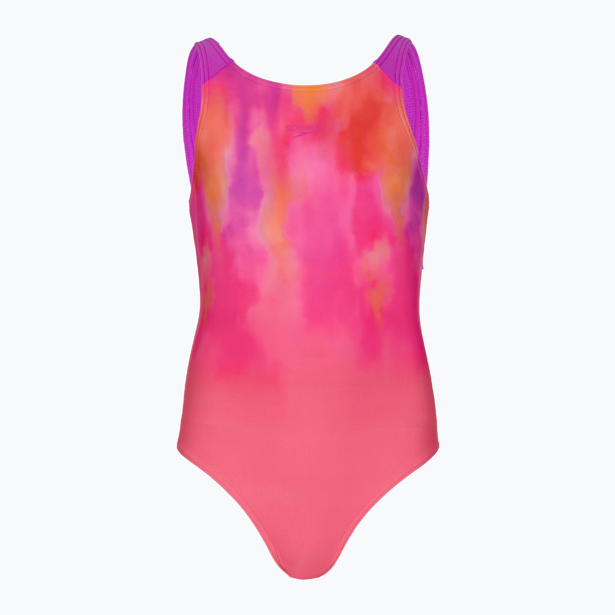 Детски цял бански костюм Speedo Print Pulseback розов/неонов виолетов