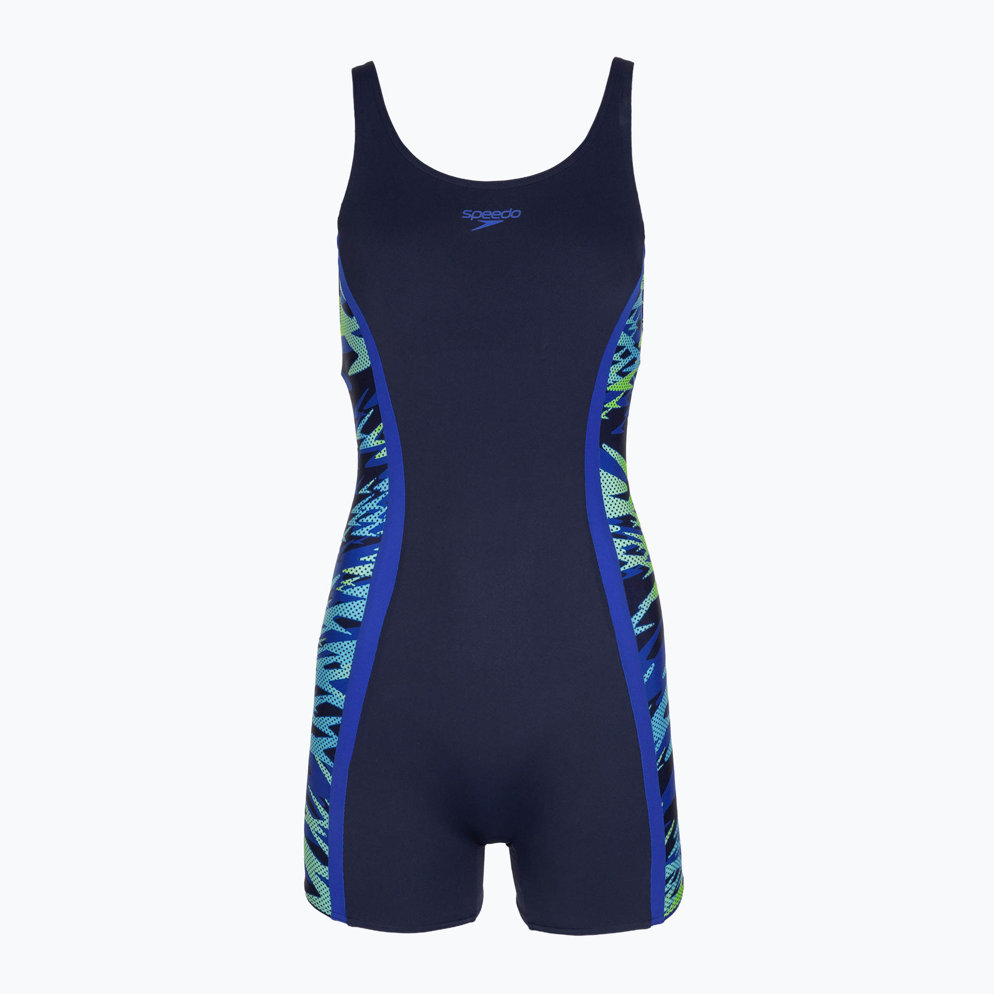 Дамски цял костюм за плуване Speedo Hyperboom Splice Muscleback Legsuit peacoat/sapphire
