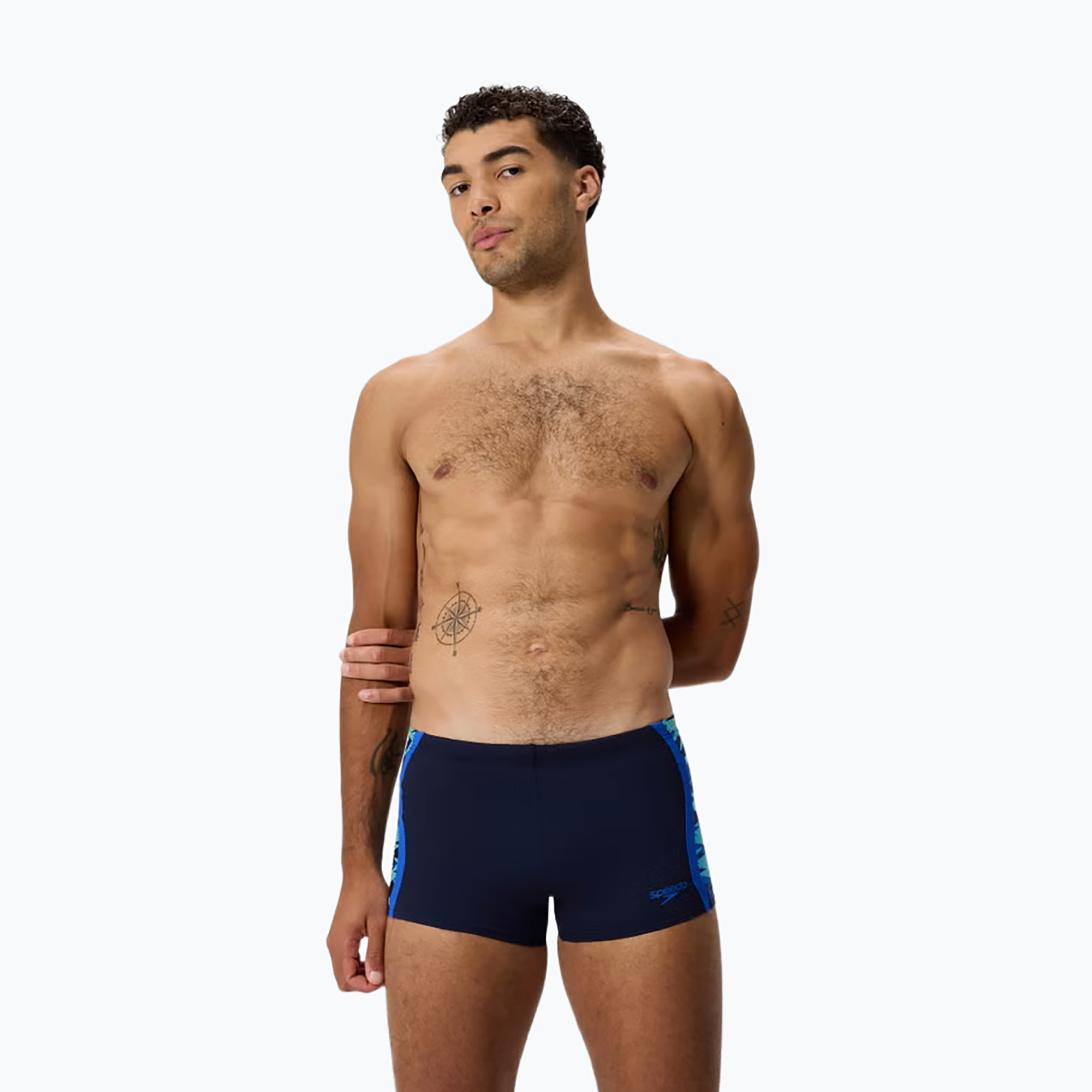Боксерки за плуване Speedo Hyperboom Splice Aquashort peacoat/deep sappire
