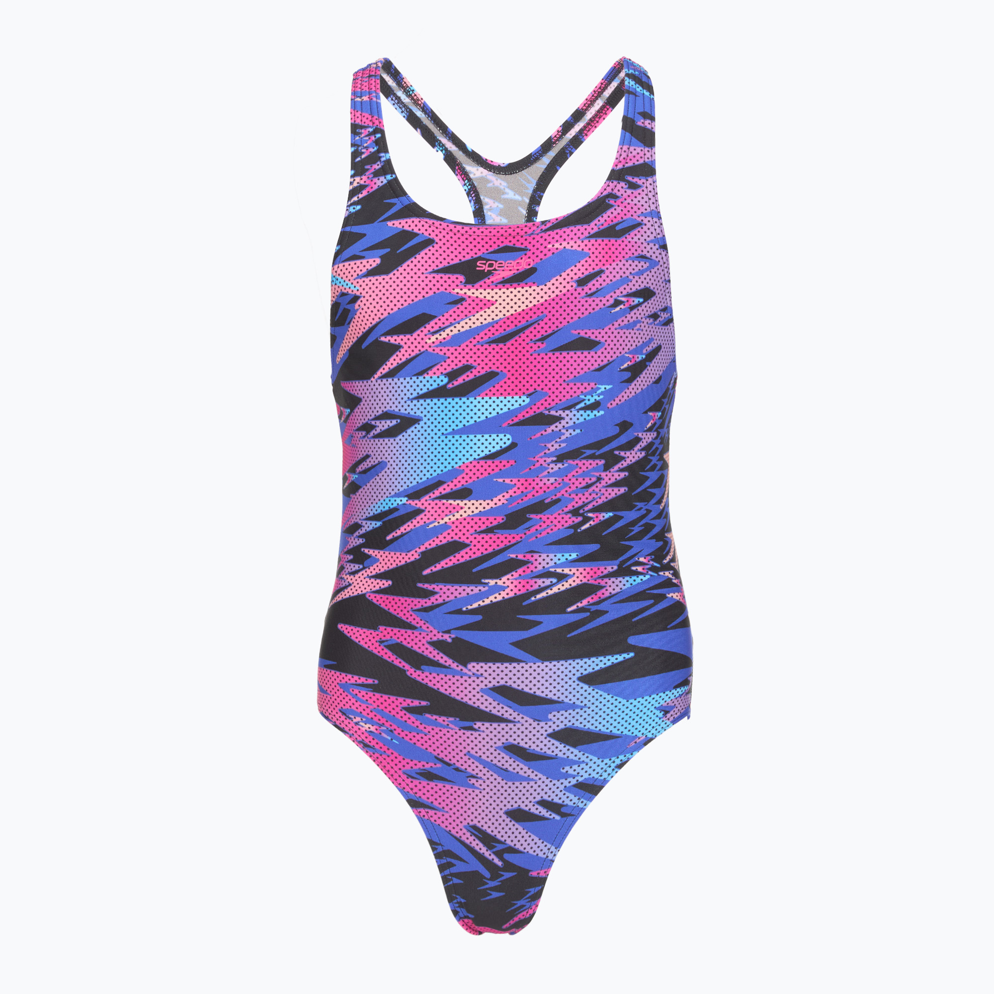 Детски цял бански костюм Speedo Hyperboom Print Medalist anthracite