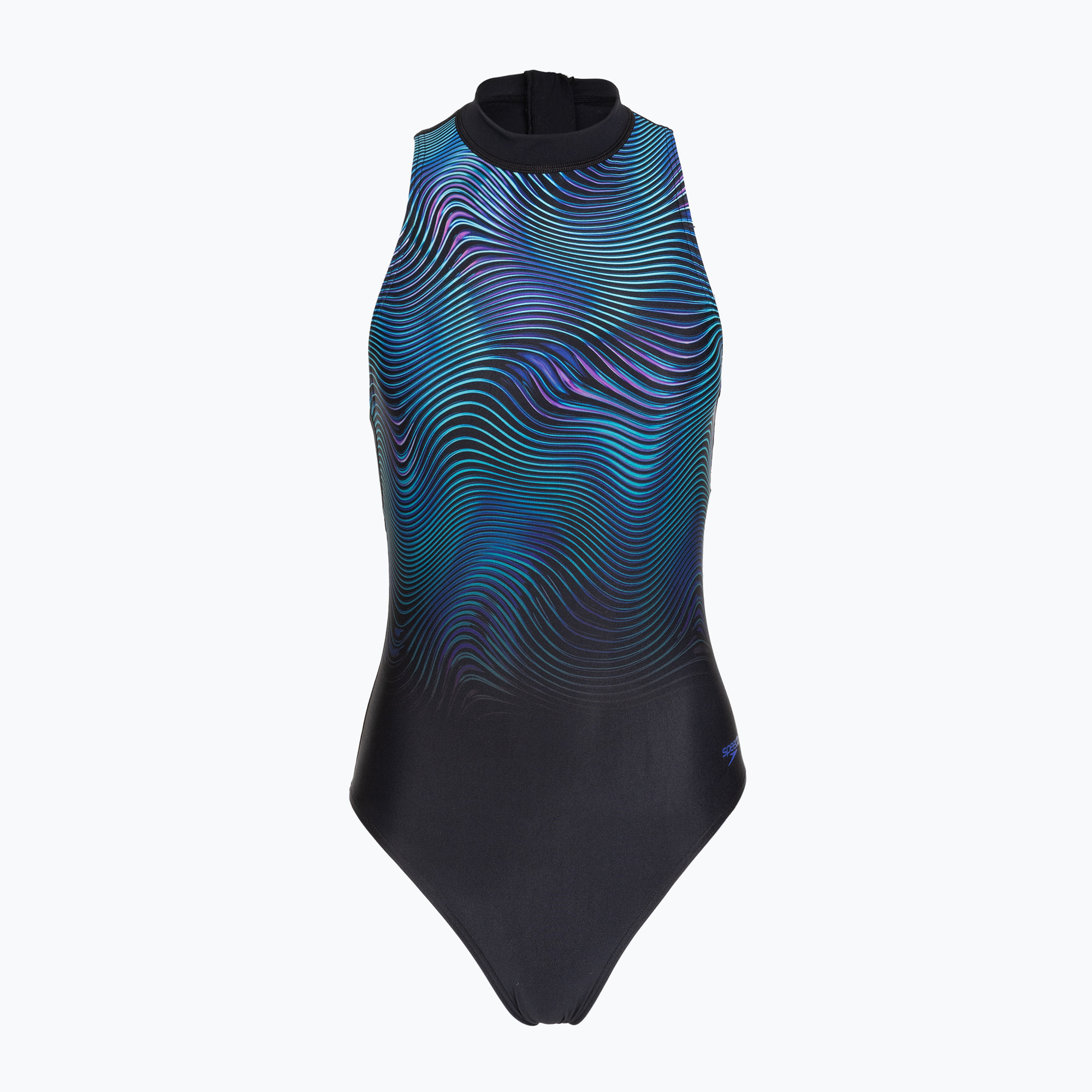 Дамски цял костюм за плуване Speedo Print Hydrasuit anthracite