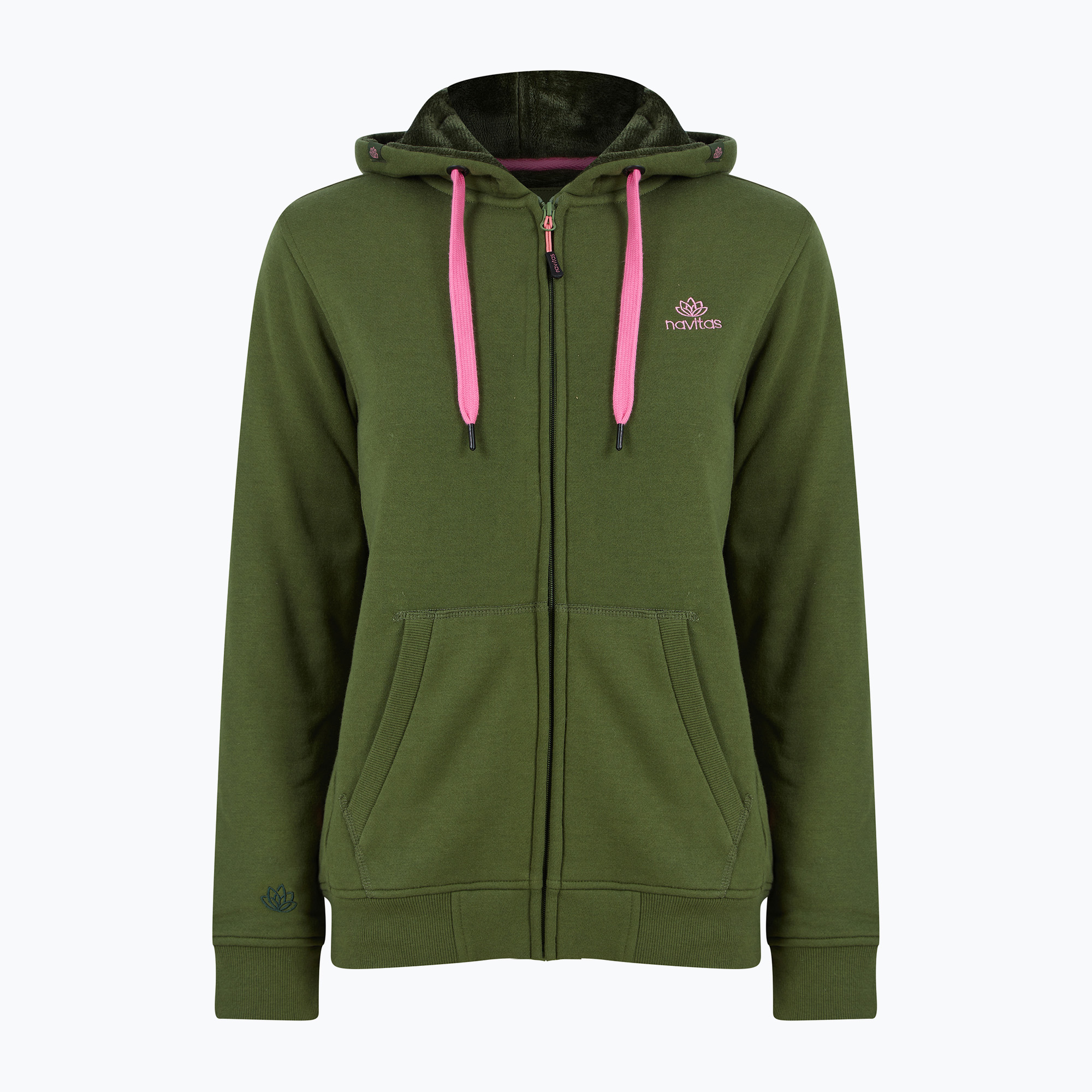 Felpa con cappuccio Navitas Lily Sherpa Zip Donna verde (S) (Lily Sherpa Zip Hoody NTTH4628)