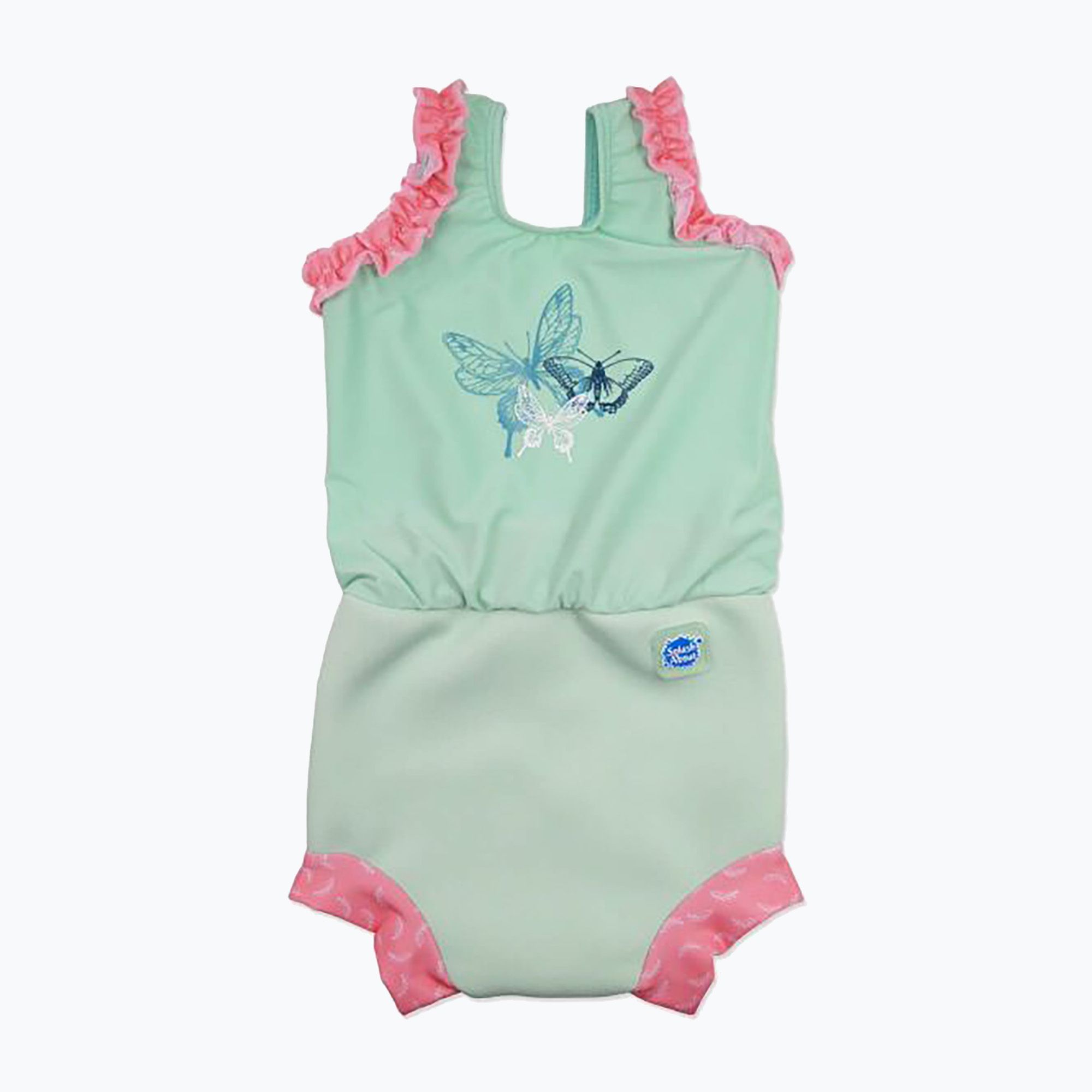 Costume intero per bambini Splash About Happy Nappy Dragonflies menta