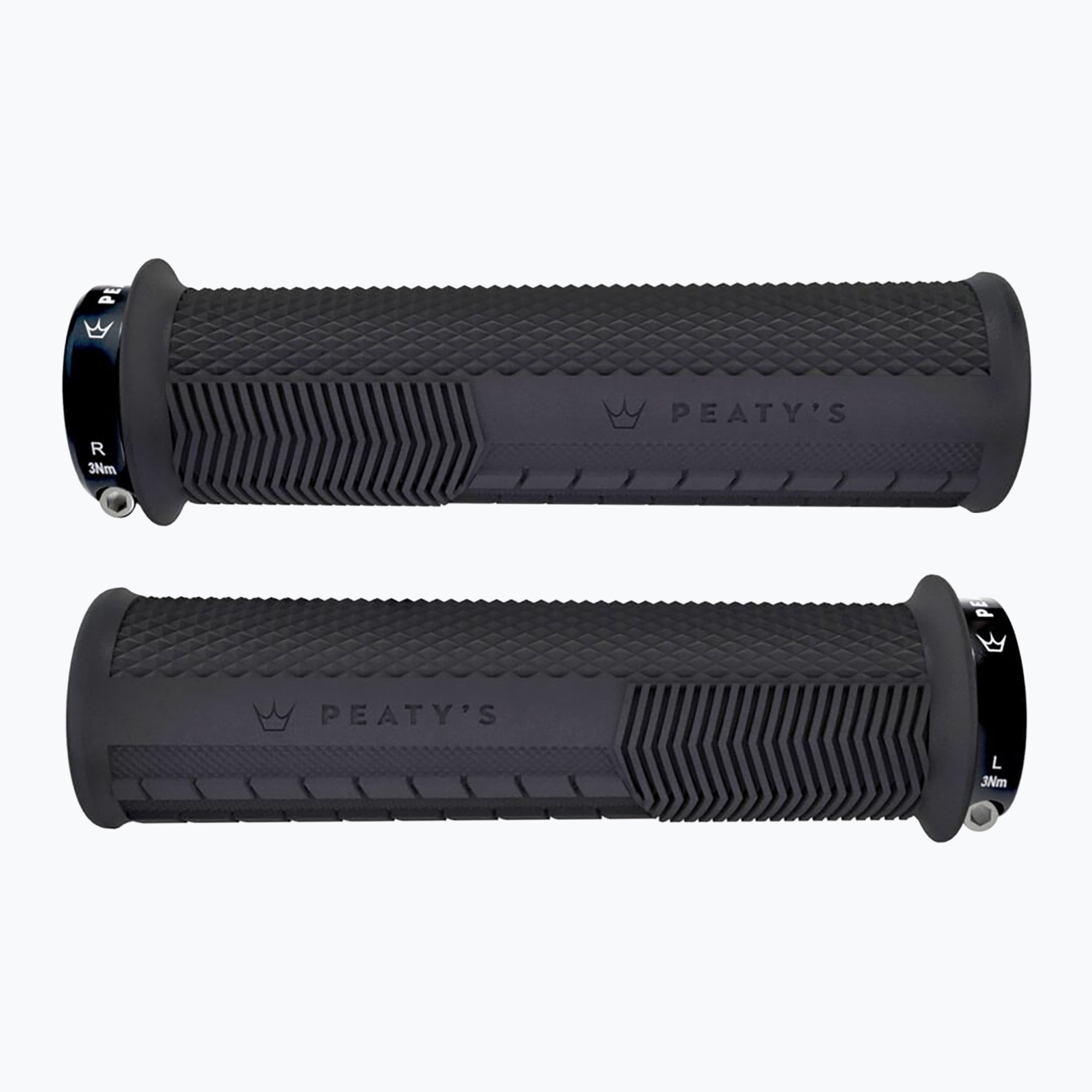 Monarch Knurl Thick ръкохватки за кормило Peaty's черни