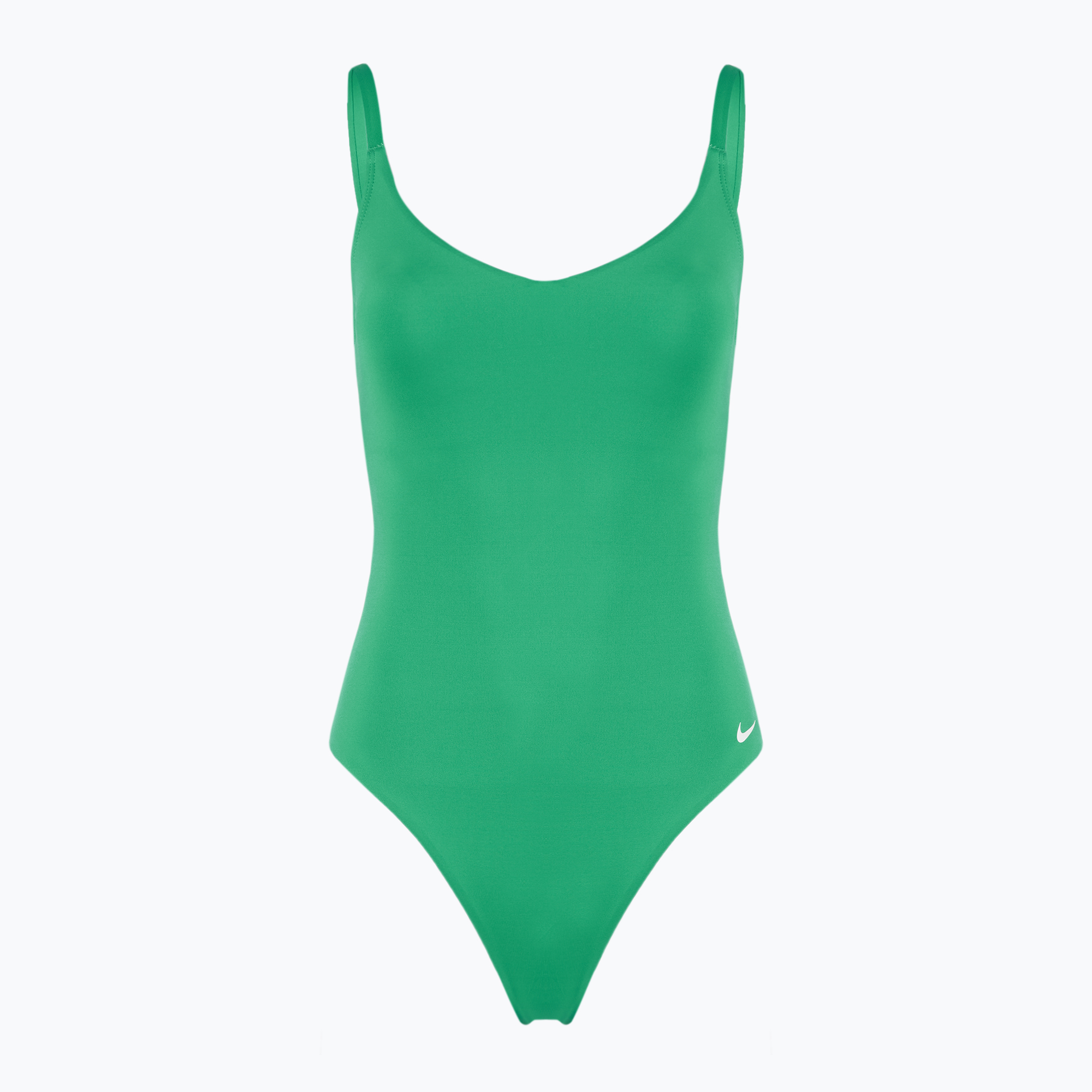 Costume intero da donna Nike Essential con scollo a V, verde stadio (XS) (Essential V-Neck NESSF232-364)
