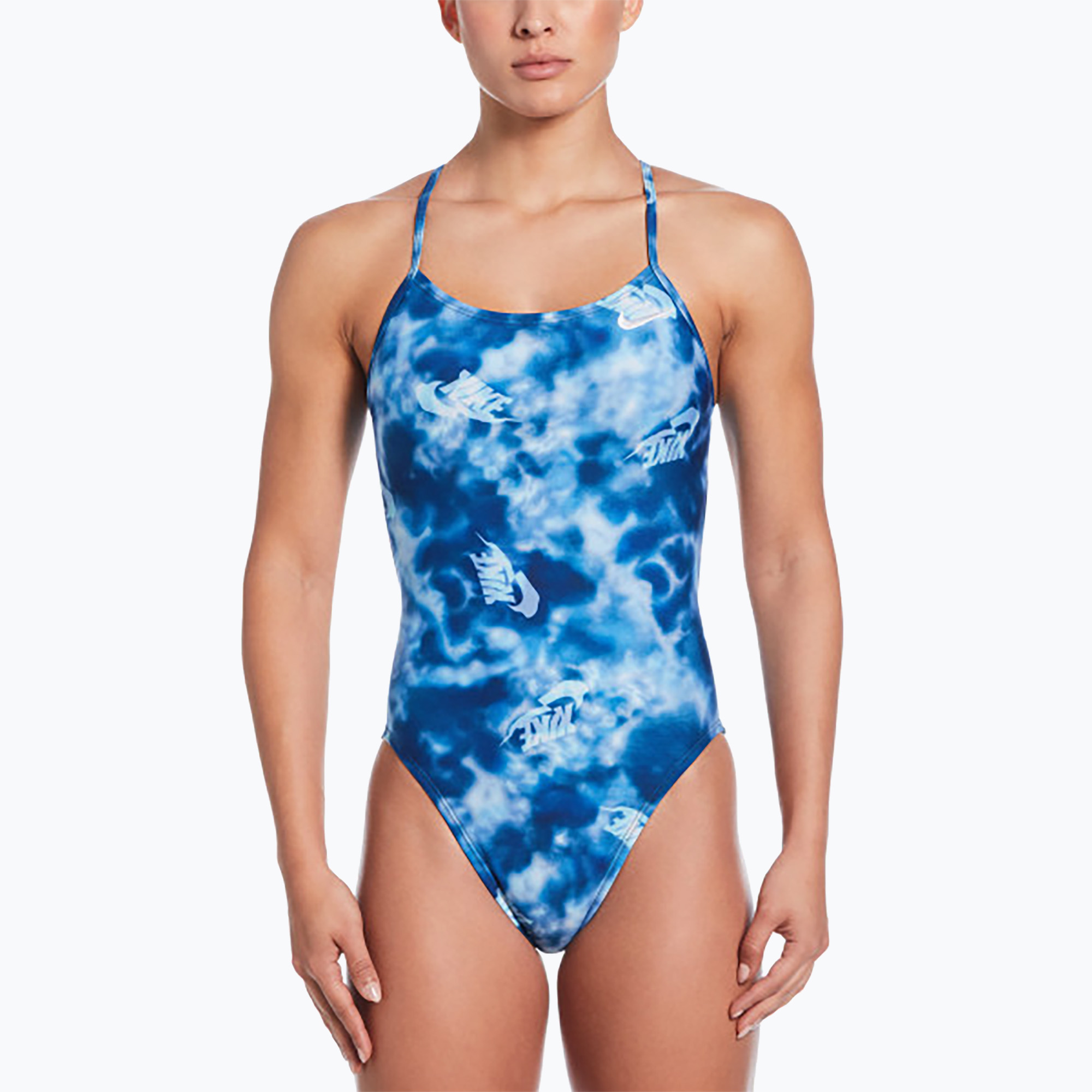 Costume intero donna Nike Hydrastrong Cutout blu (38) (Hydrastrong Cutout NESSF016-400)