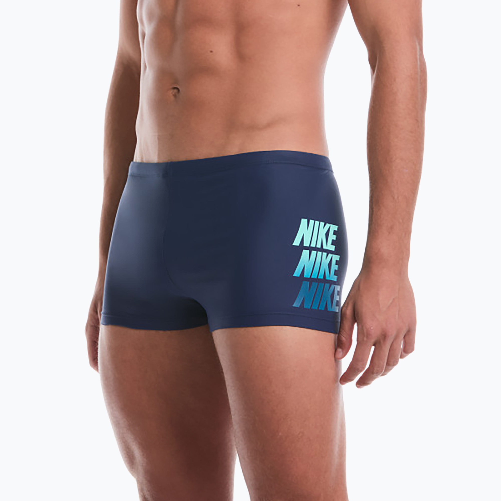 Мъжки боксерки за плуване Nike Logo Graphic Square Leg midnight navy
