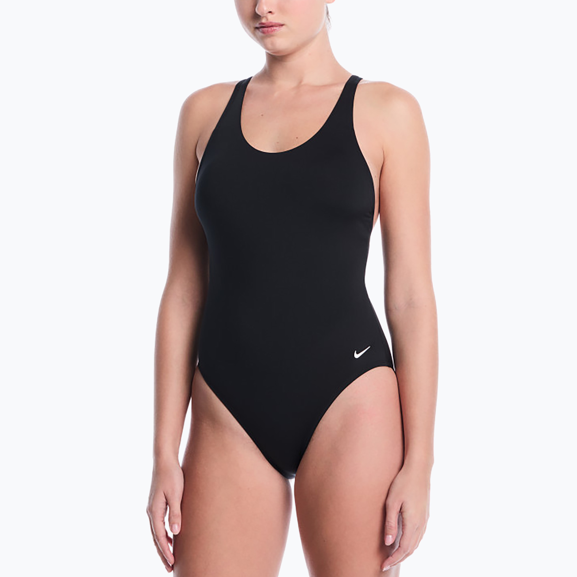 Costum de înot întreg pentru femei Nike Essential Scoop Neck black