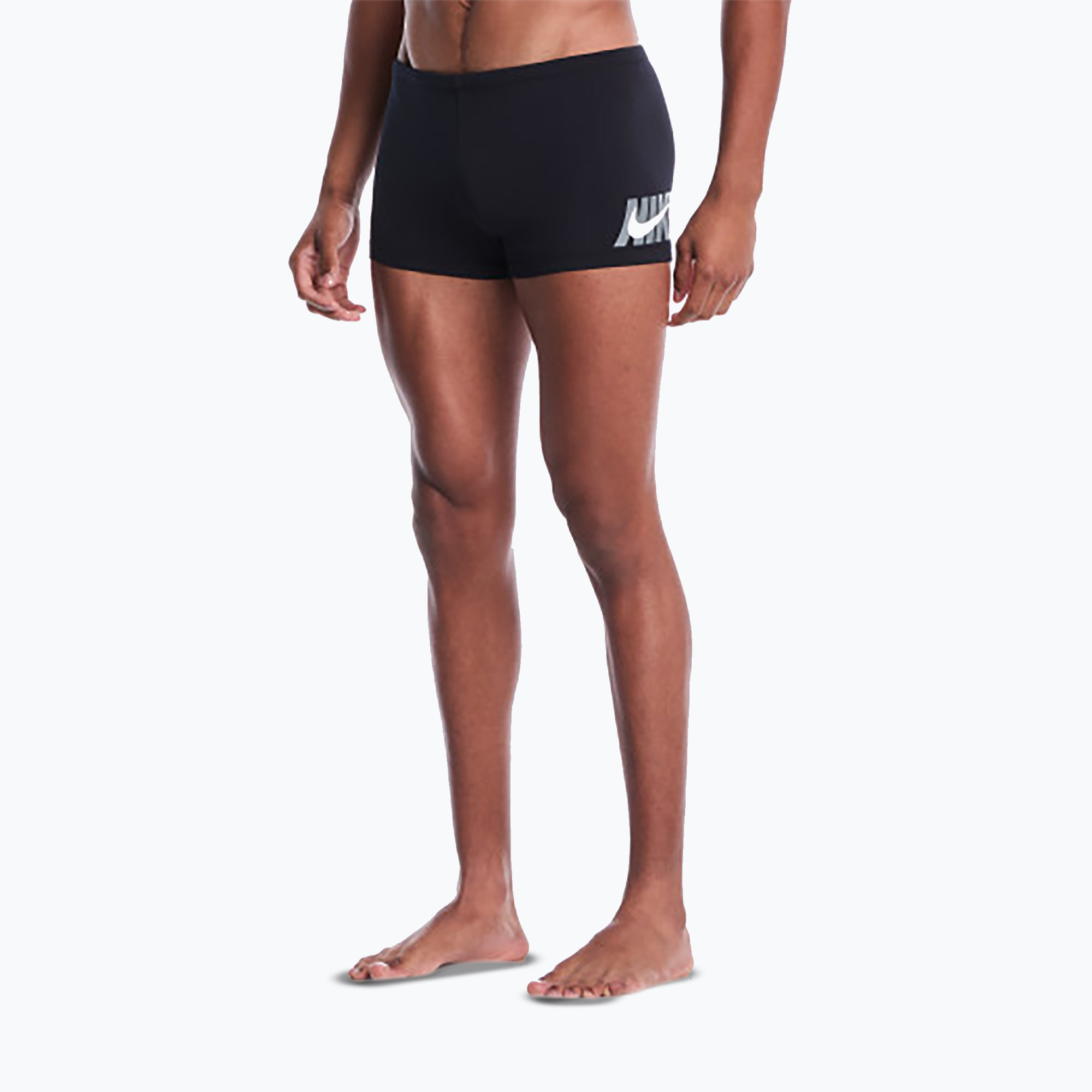 Мъжки боксерки за плуване Nike Logo Graphic Square Leg black