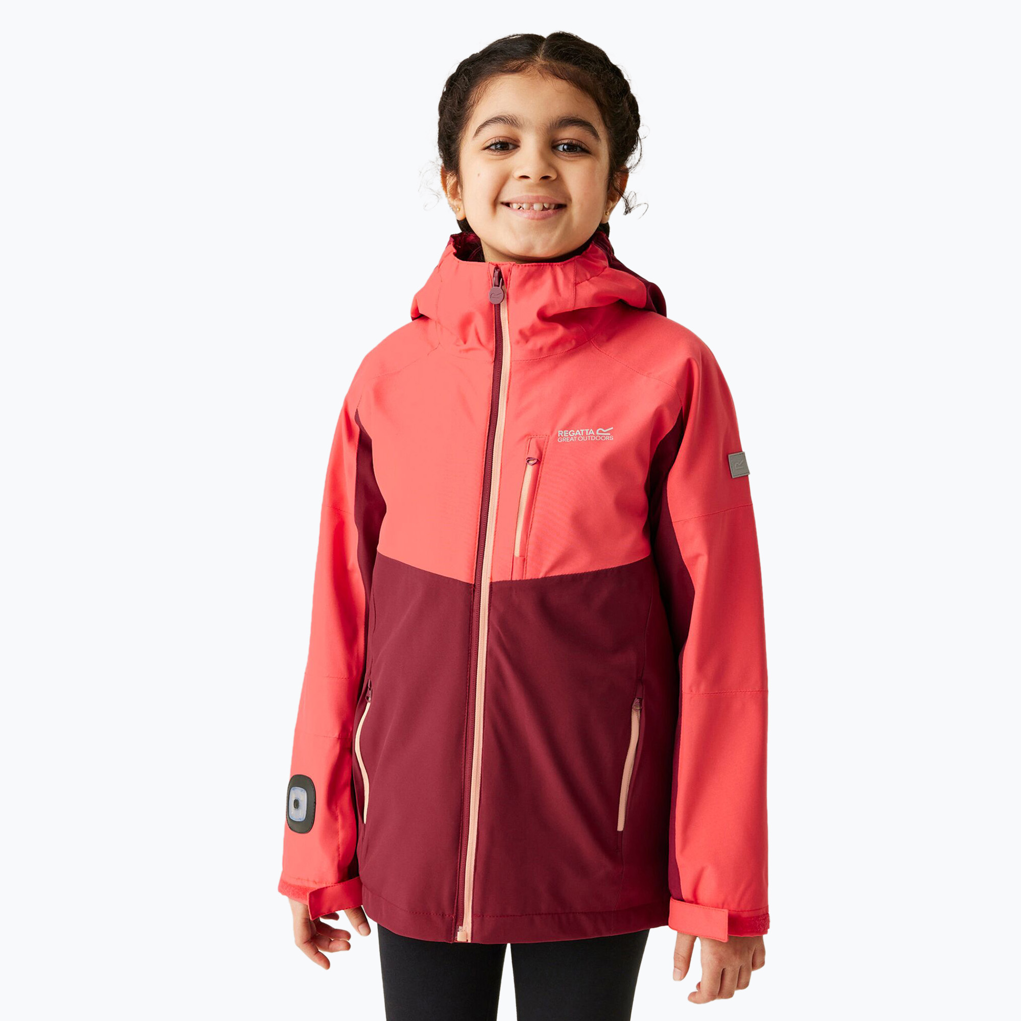 Kurtka 3w1 dziecięca REGATTA Girl Trekktain 3in1 rumba red/red sky 