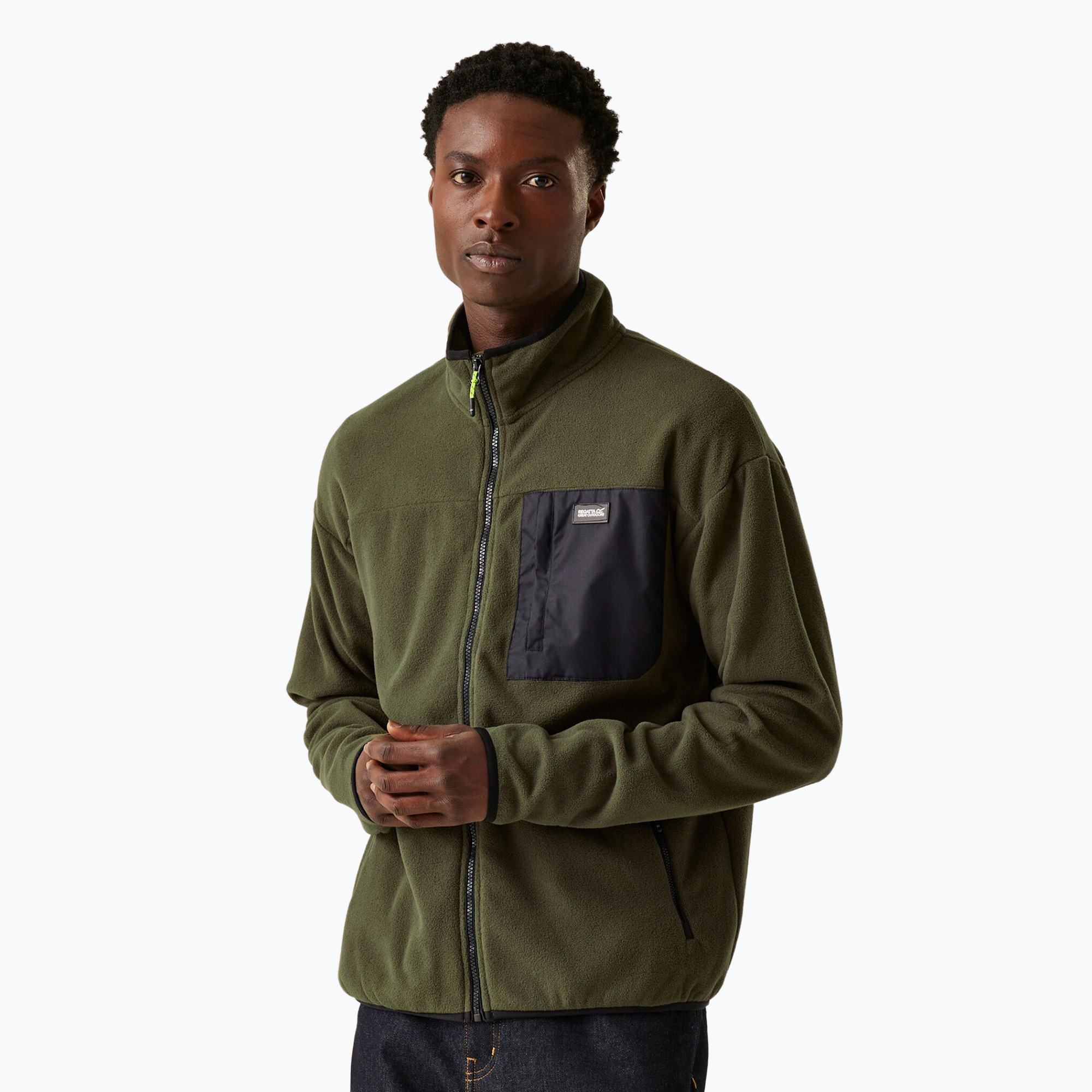 Bluza polarowa męska REGATTA Frankie Full Zip dark khaki 
