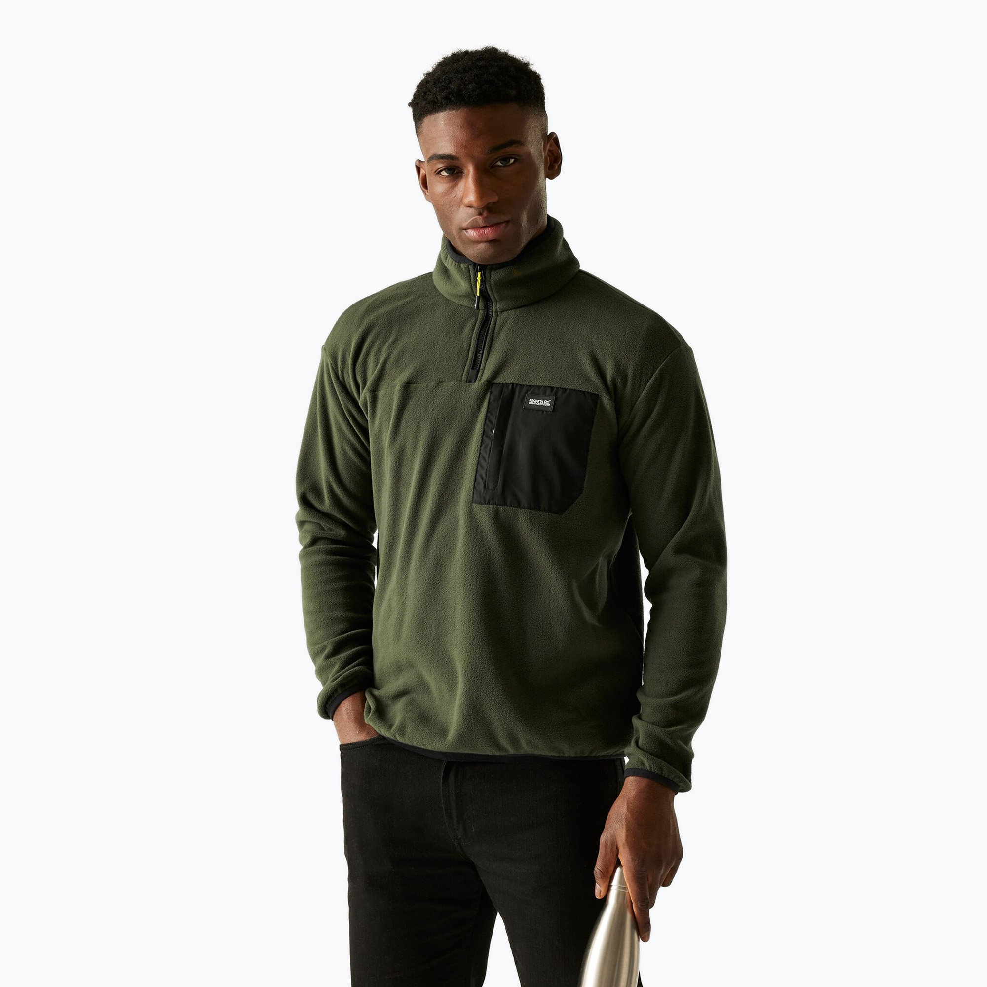 Bluza polarowa męska REGATTA Frankie Half Zip dark khaki 