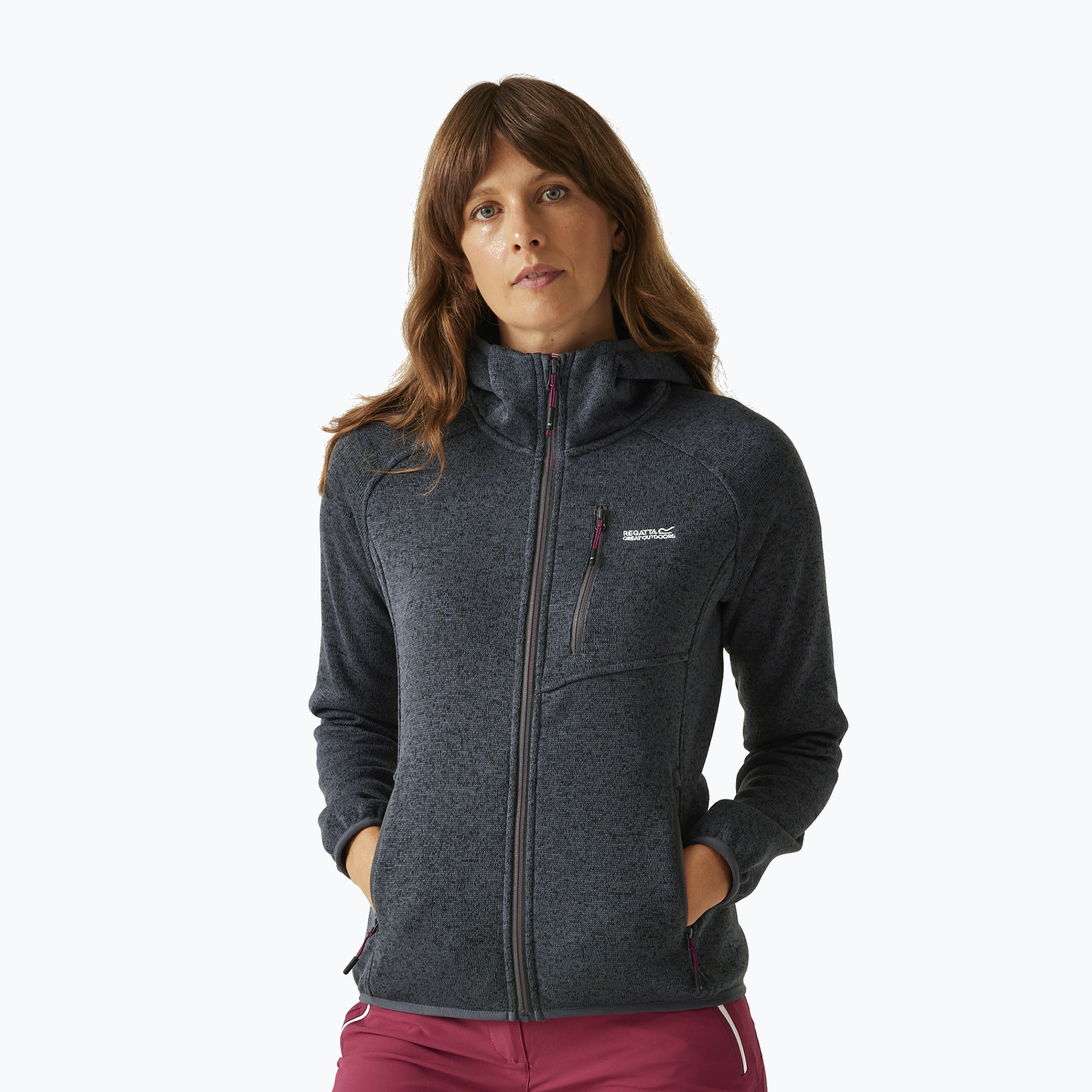 Bluza polarowa damska REGATTA Newhill II seal grey/pop 
