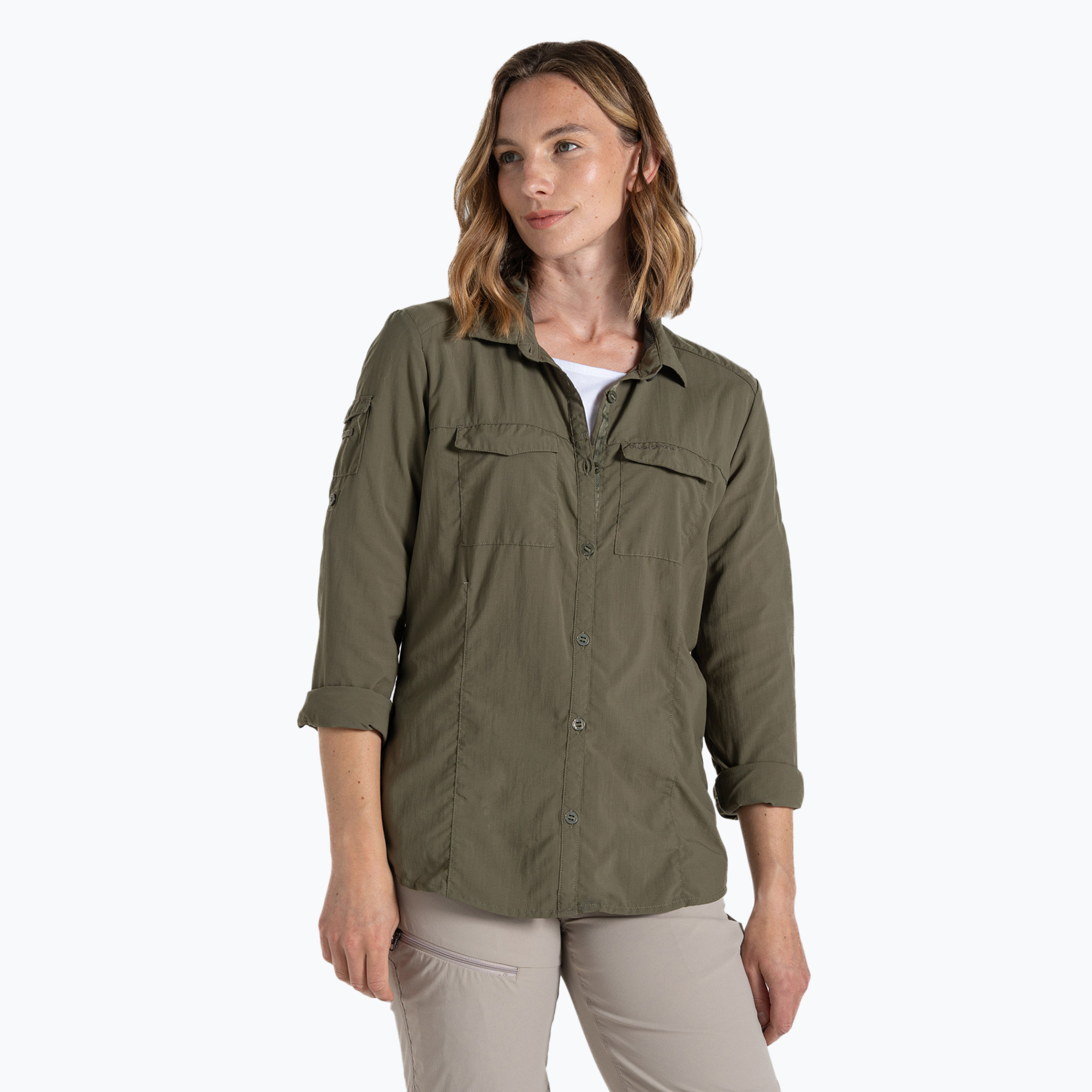 Koszula damska Craghoppers NosiLife Adventure Long Sleeved Shirt III wild olive 