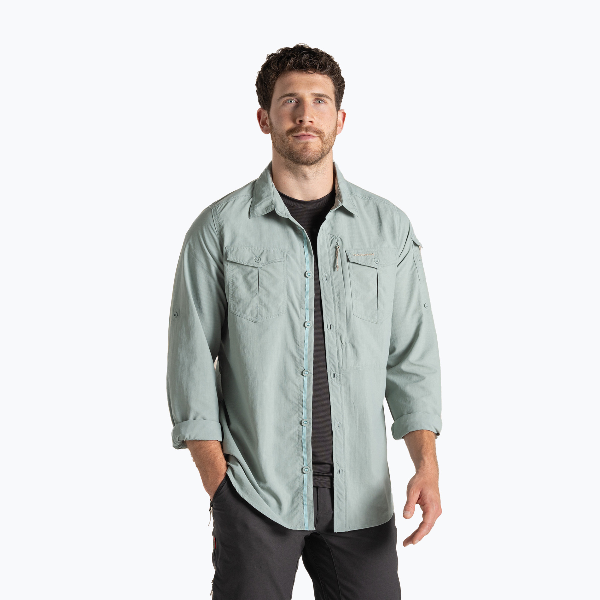 Koszula męska Craghoppers NosiLife Adventure Long Sleeved Shirt III lichen green 