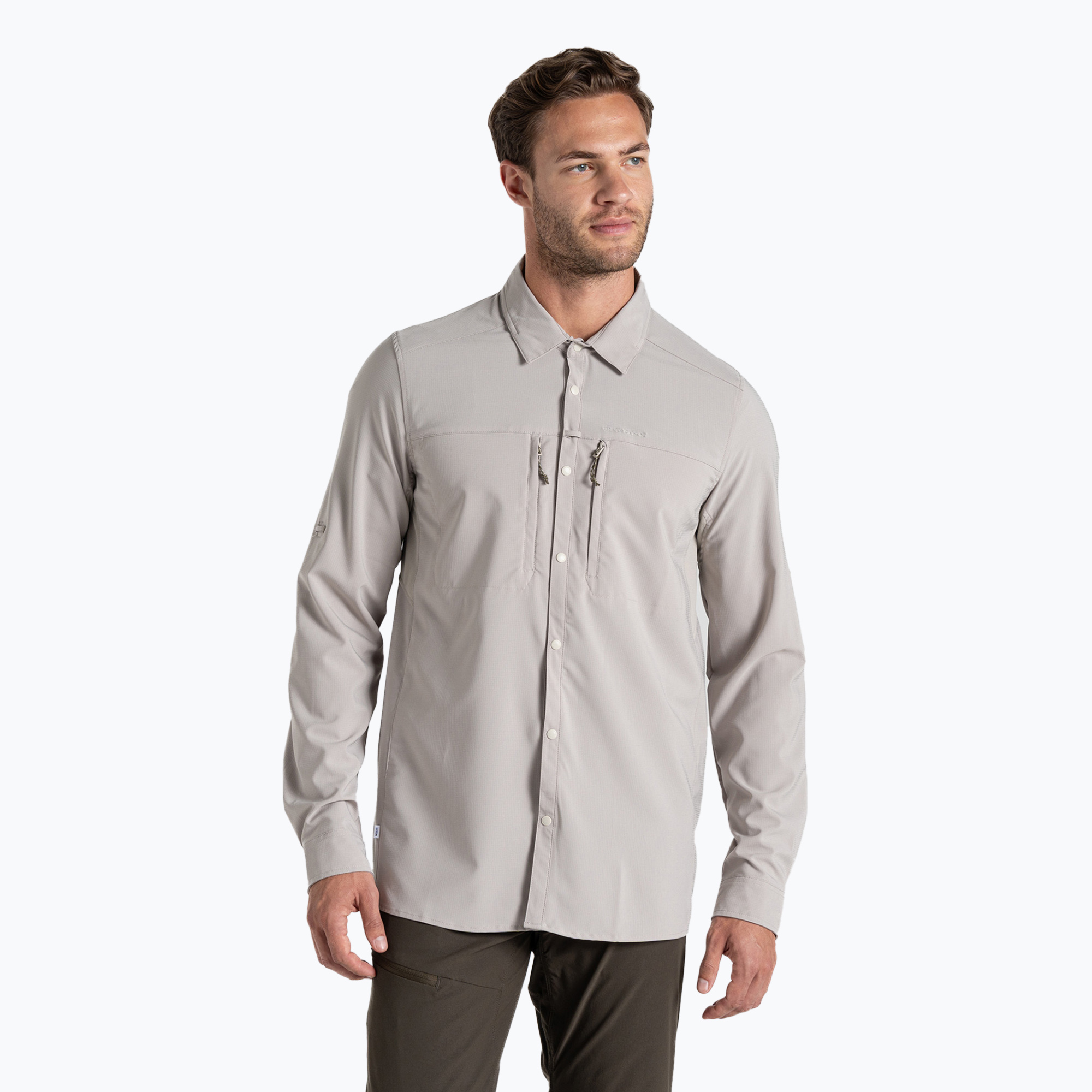 Koszula męska Craghoppers NosiLife Long Sleeved Pro Shirt V parchment 