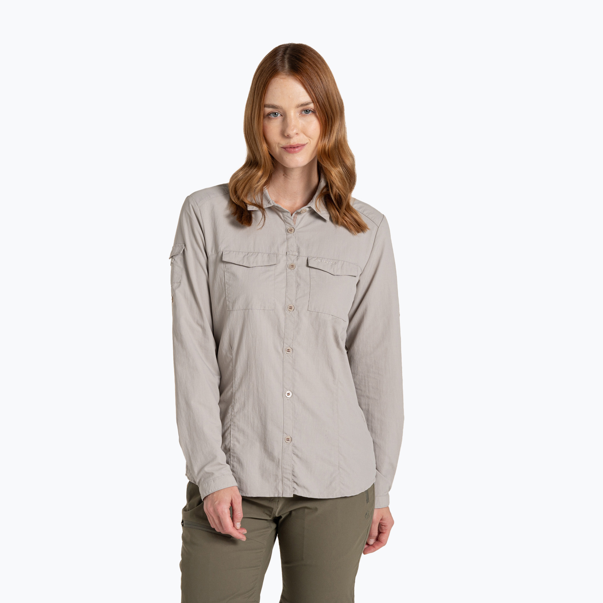 Koszula damska Craghoppers NosiLife Adventure Long Sleeved Shirt III soft mushroom 