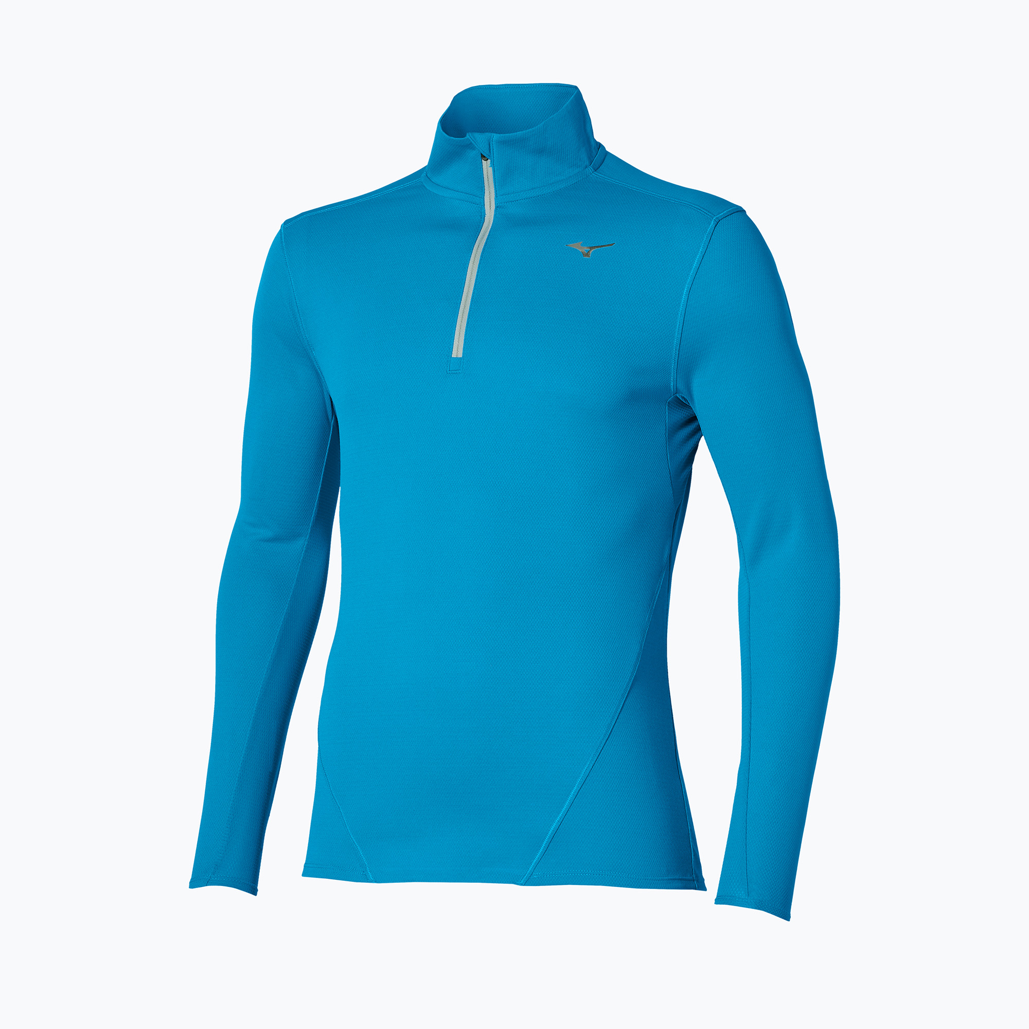 Мъжка блуза за бягане с дълъг ръкав Mizuno Tech Thermal Charge Breath Thermo Half Zip Long Sleeve Tee blue jewel