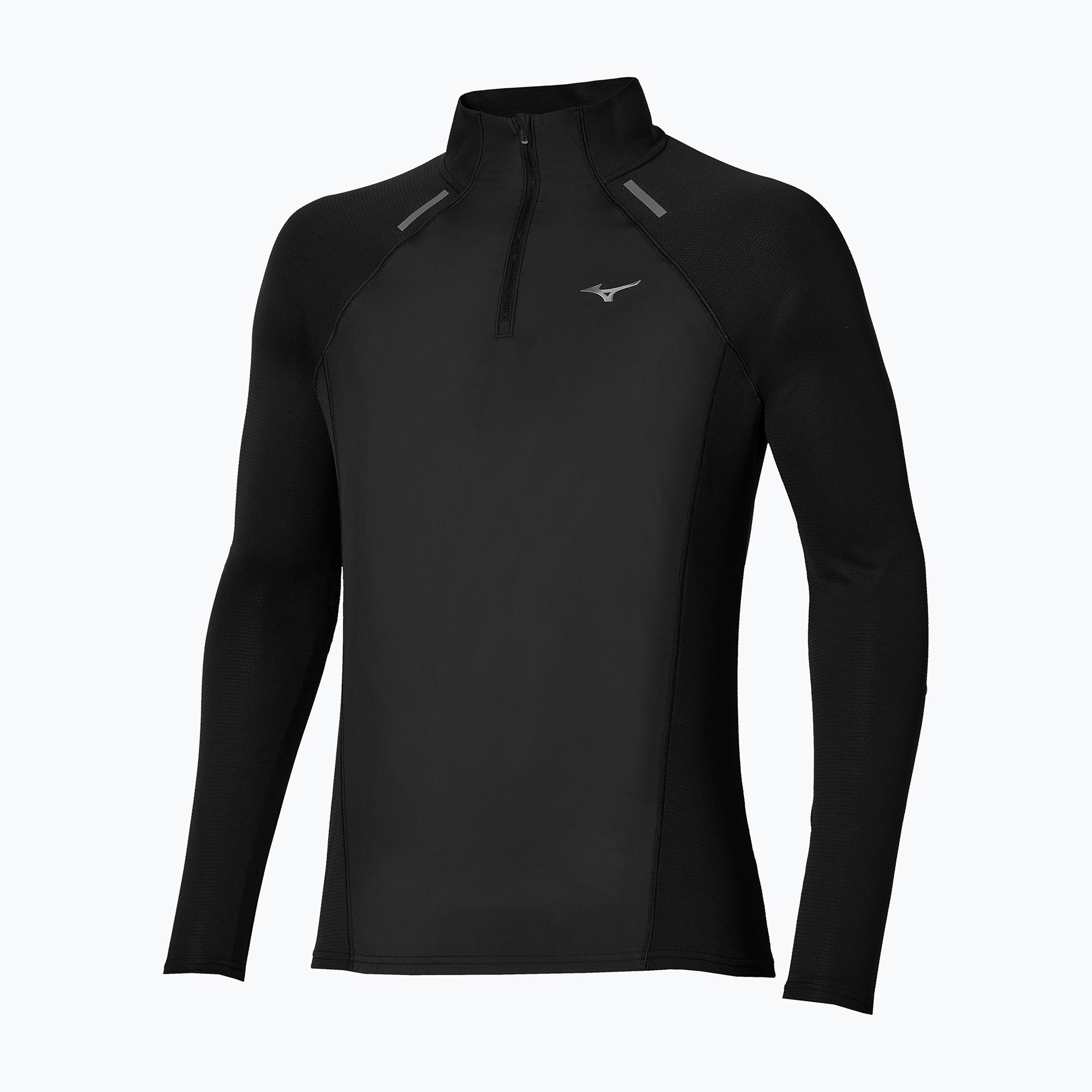 Мъжка блуза за бягане с дълъг ръкав Mizuno Active Dryaeroflow Hybrid Long Sleeve Top Black