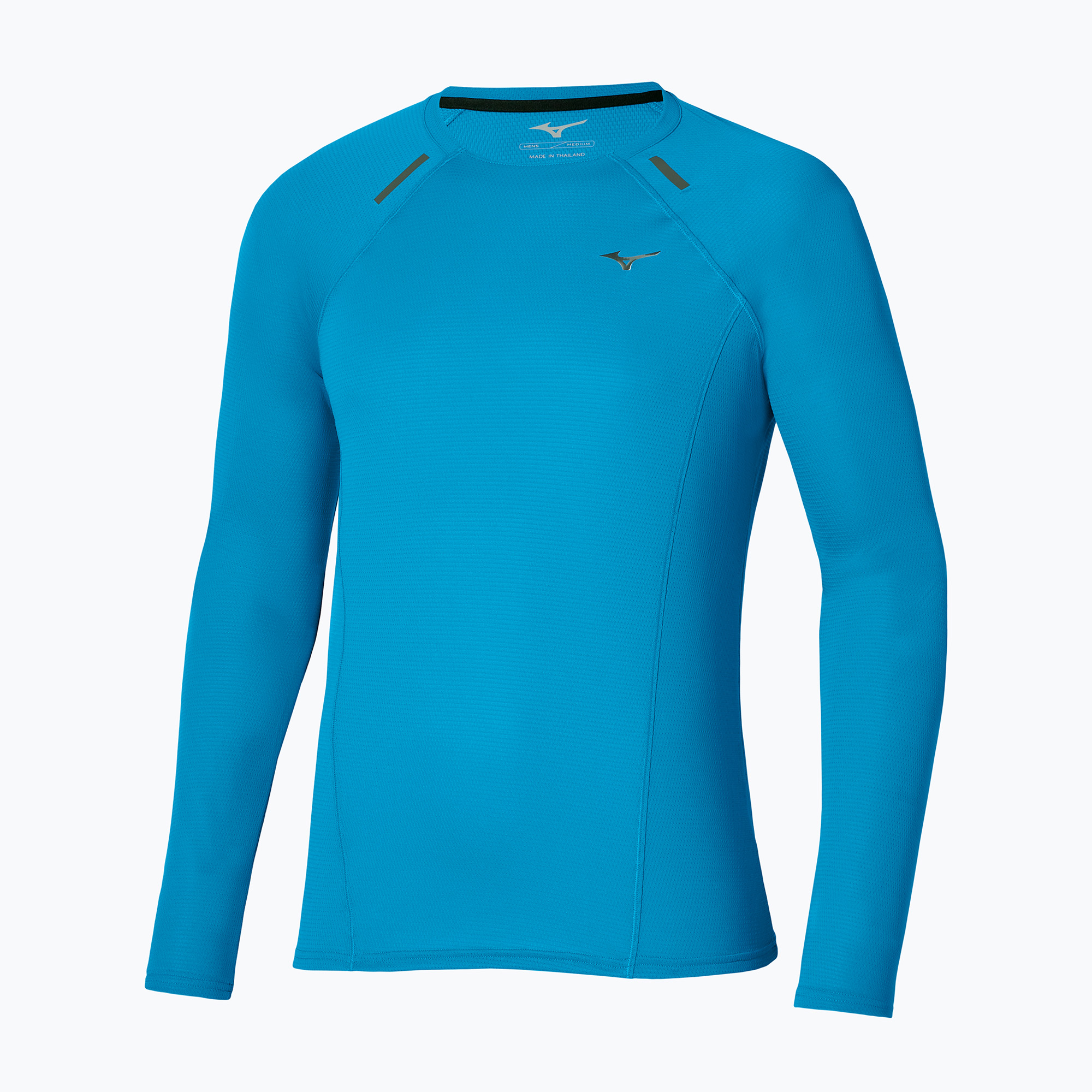 Мъжка блуза за бягане с дълъг ръкав Mizuno Active Dryaeroflow blue jewel