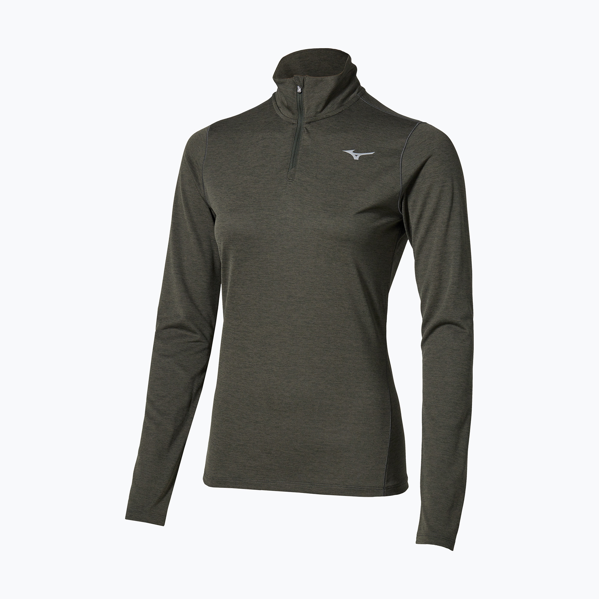 Дамски суитшърт за бягане Mizuno Core Impulse Half Zip Long Sleeve Tee forest night