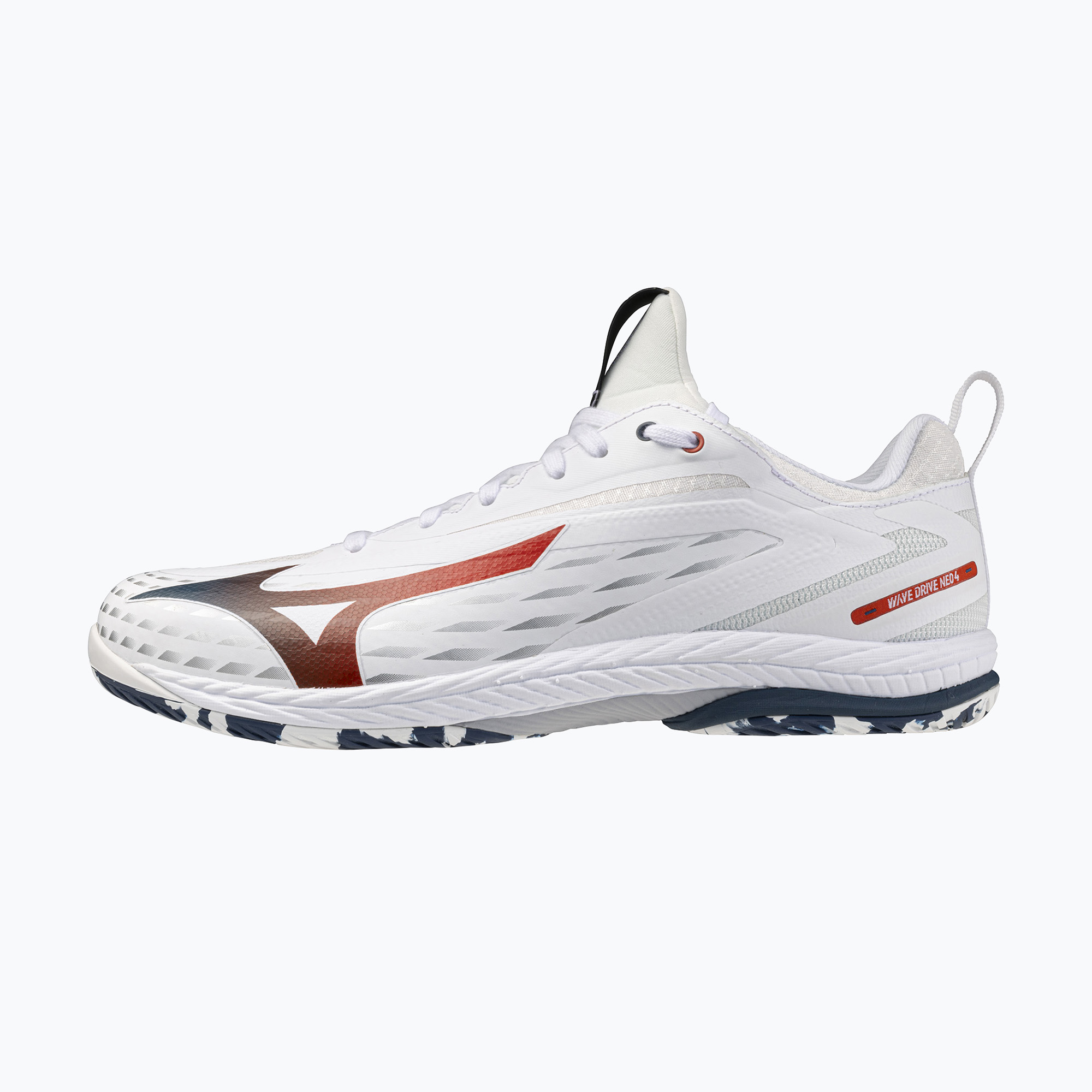 Мъжки обувки за тенис Mizuno Wave Drive Neo 4 white/insignia blue/orange