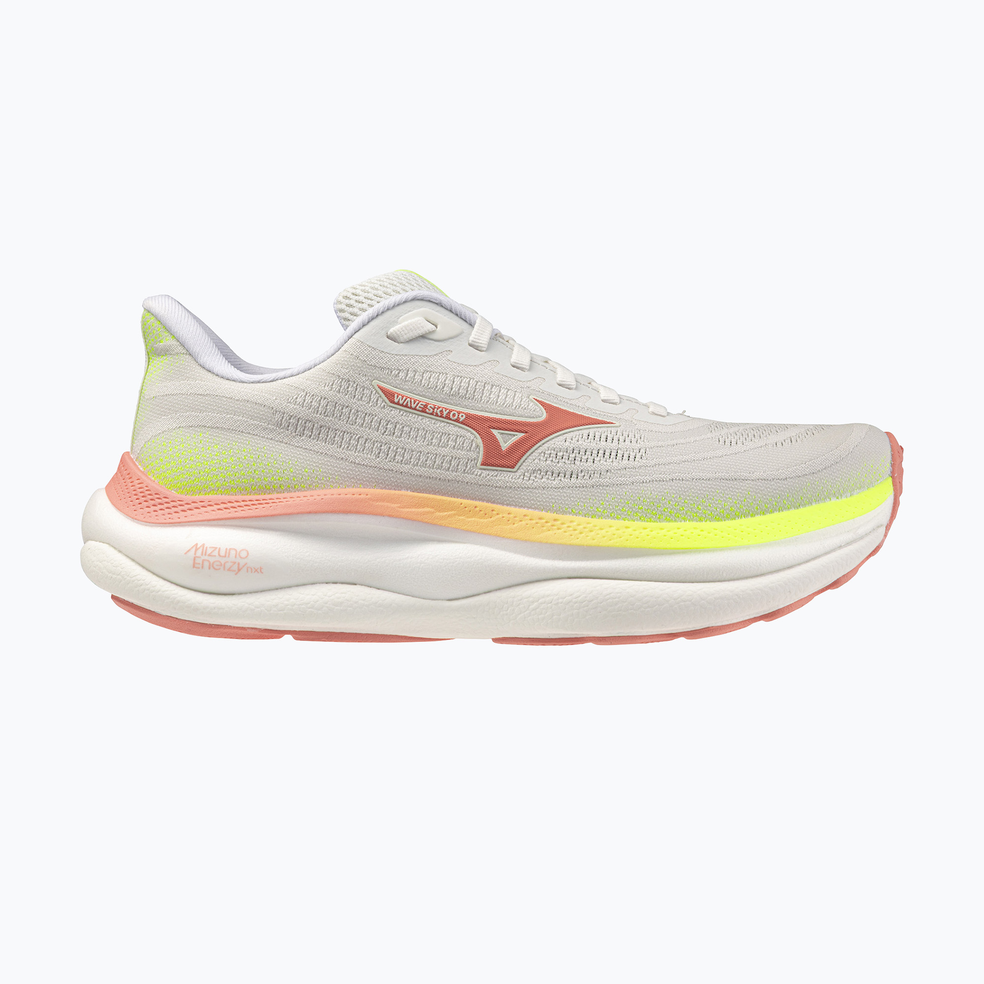 Дамски обувки за бягане Mizuno Wave Sky 9 gf white/desert flower/lime pulp