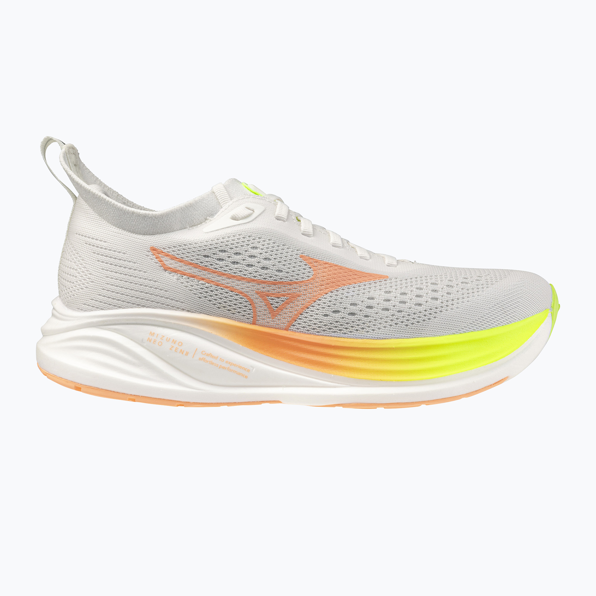 Încălțăminte de alergare pentru femei Mizuno Neo Zen 2 gf white/flamingo coral/lime pulp