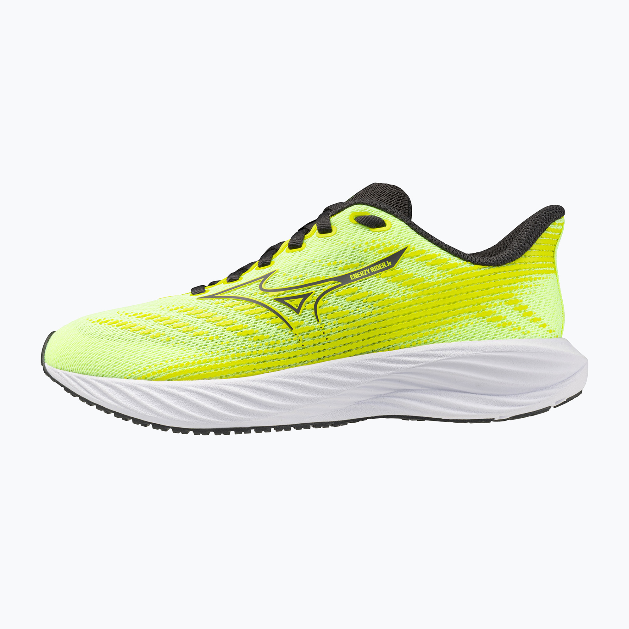 Детски обувки за бягане Mizuno Enerzy Rider Jr lime pulp/black oyster/evening primrose