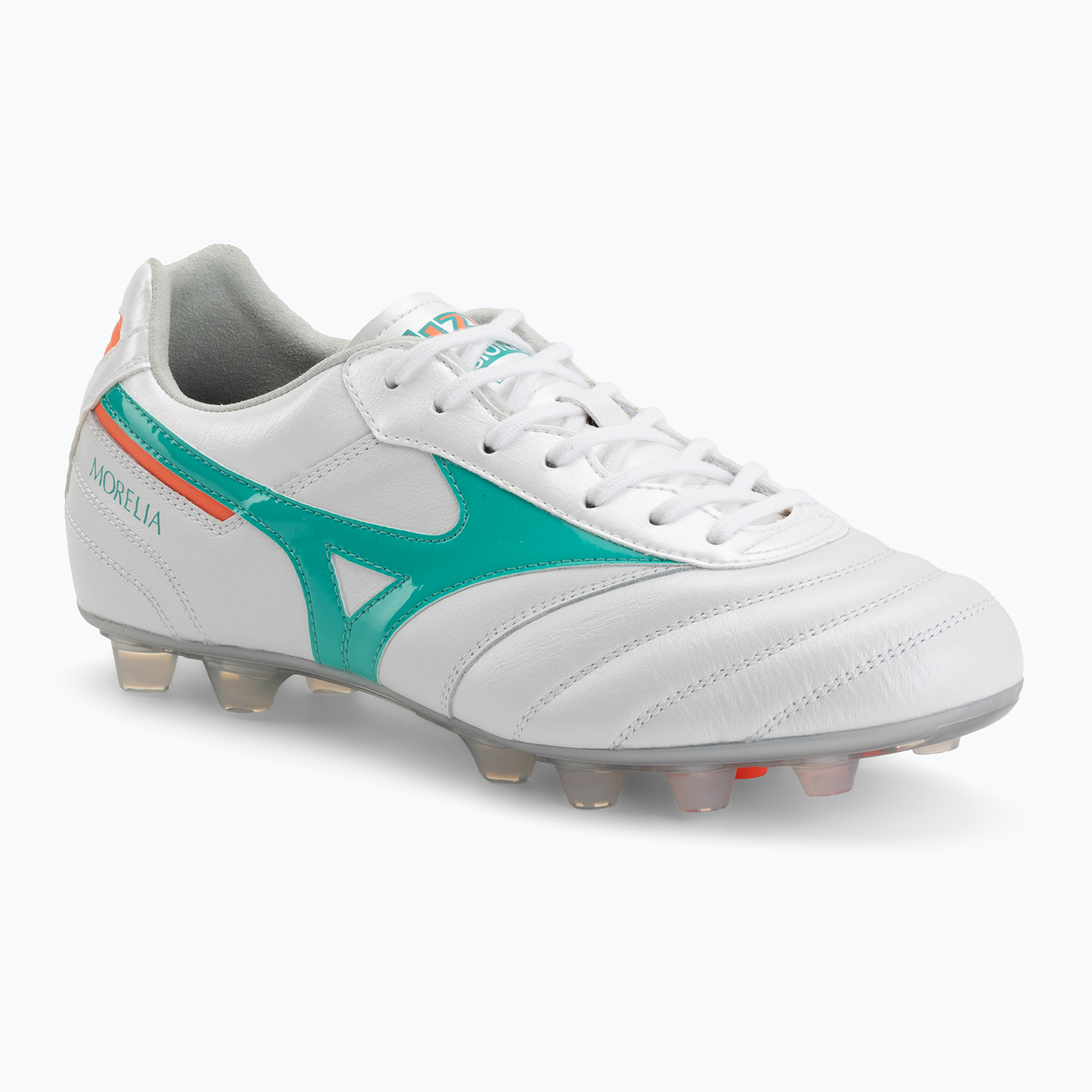 Футболни обувки Mizuno Morelia II Elite FG white/arcadia/lava orange