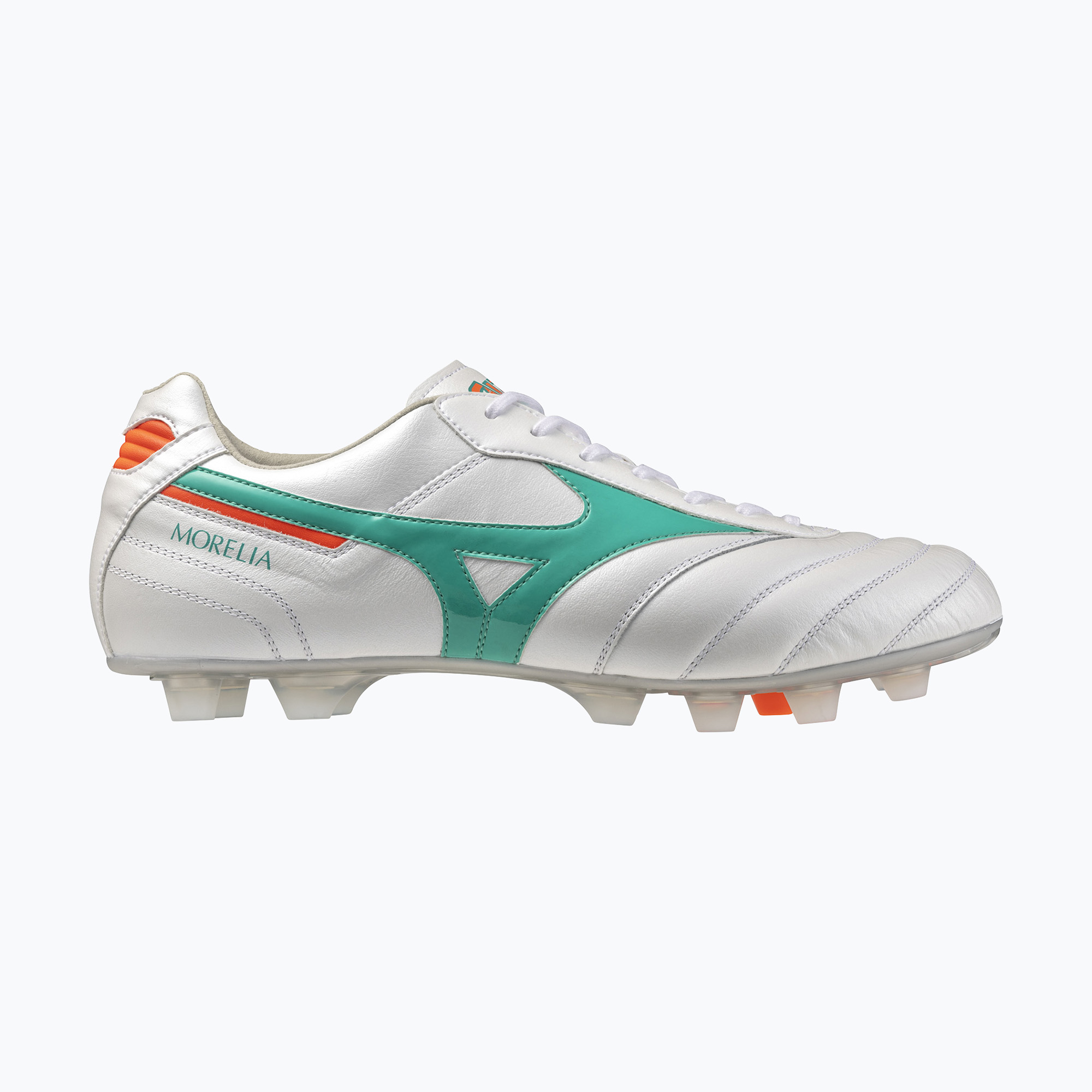 Kopačky  Mizuno Morelia II Elite FG white/arcadia/lava orange