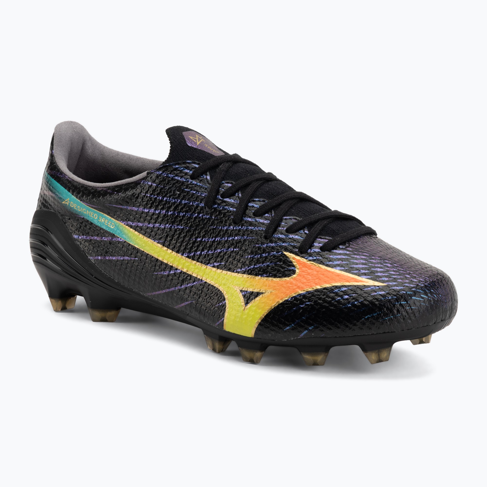 Футболни обувки Mizuno Alpha III Japan FG black/lava orange/evening primrose