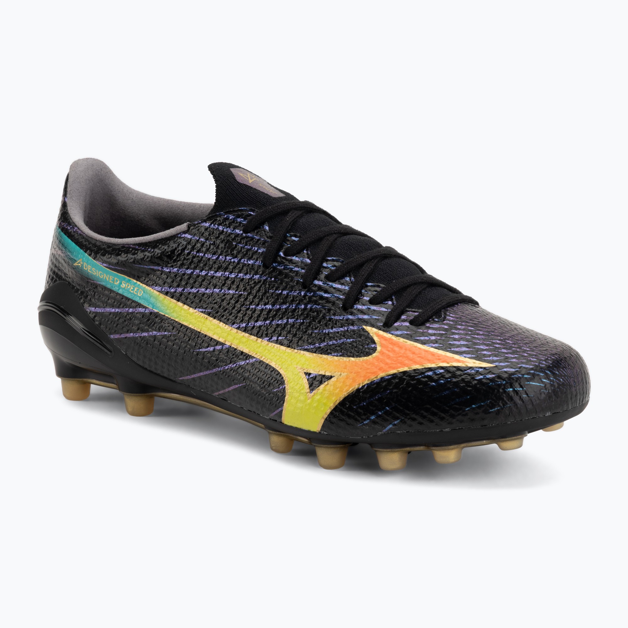 Футболни обувки Mizuno Alpha III Japan AG black/lava orange/evening primrose