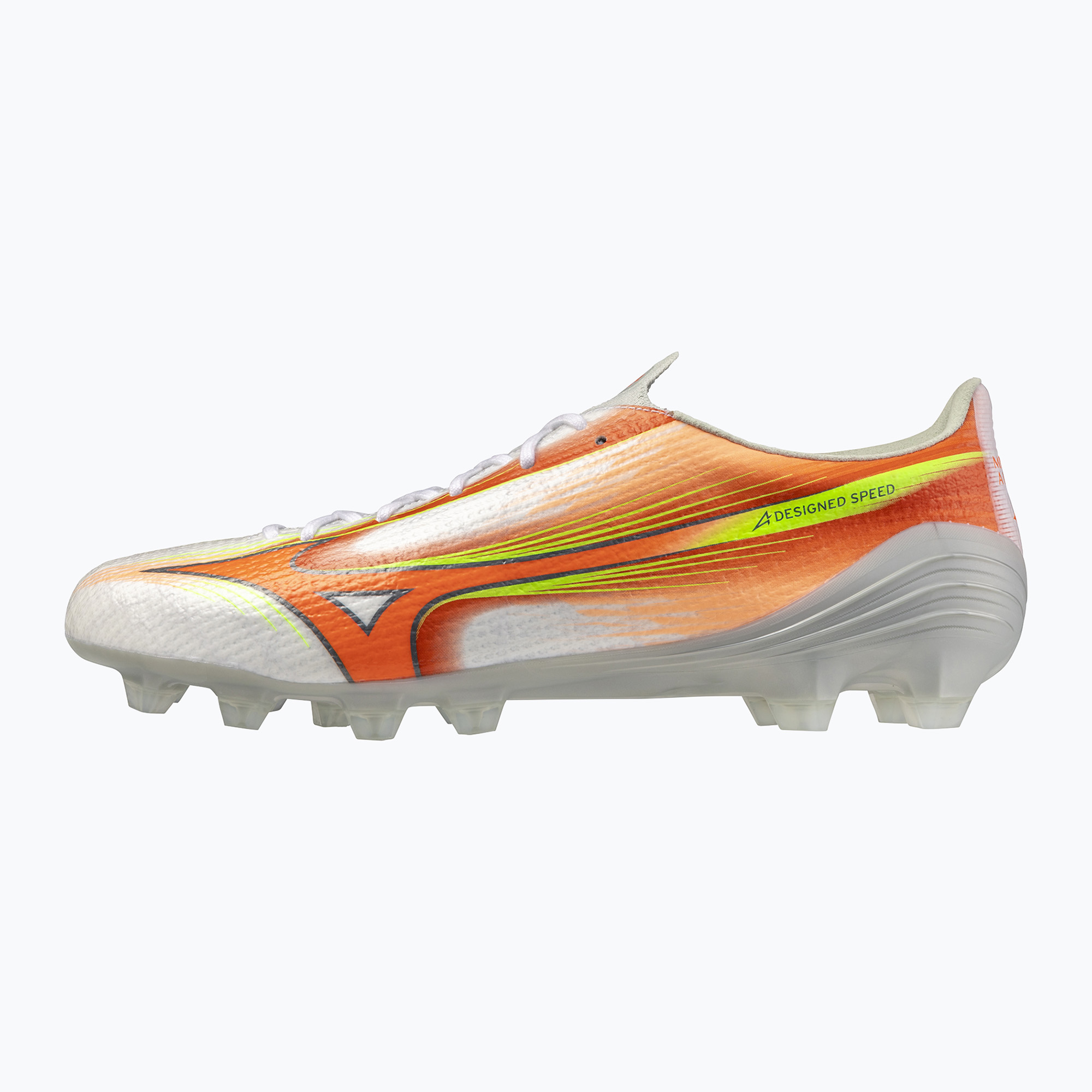 Kopačky  Mizuno Alfa III Pro FG white/lava orange/evening primrose