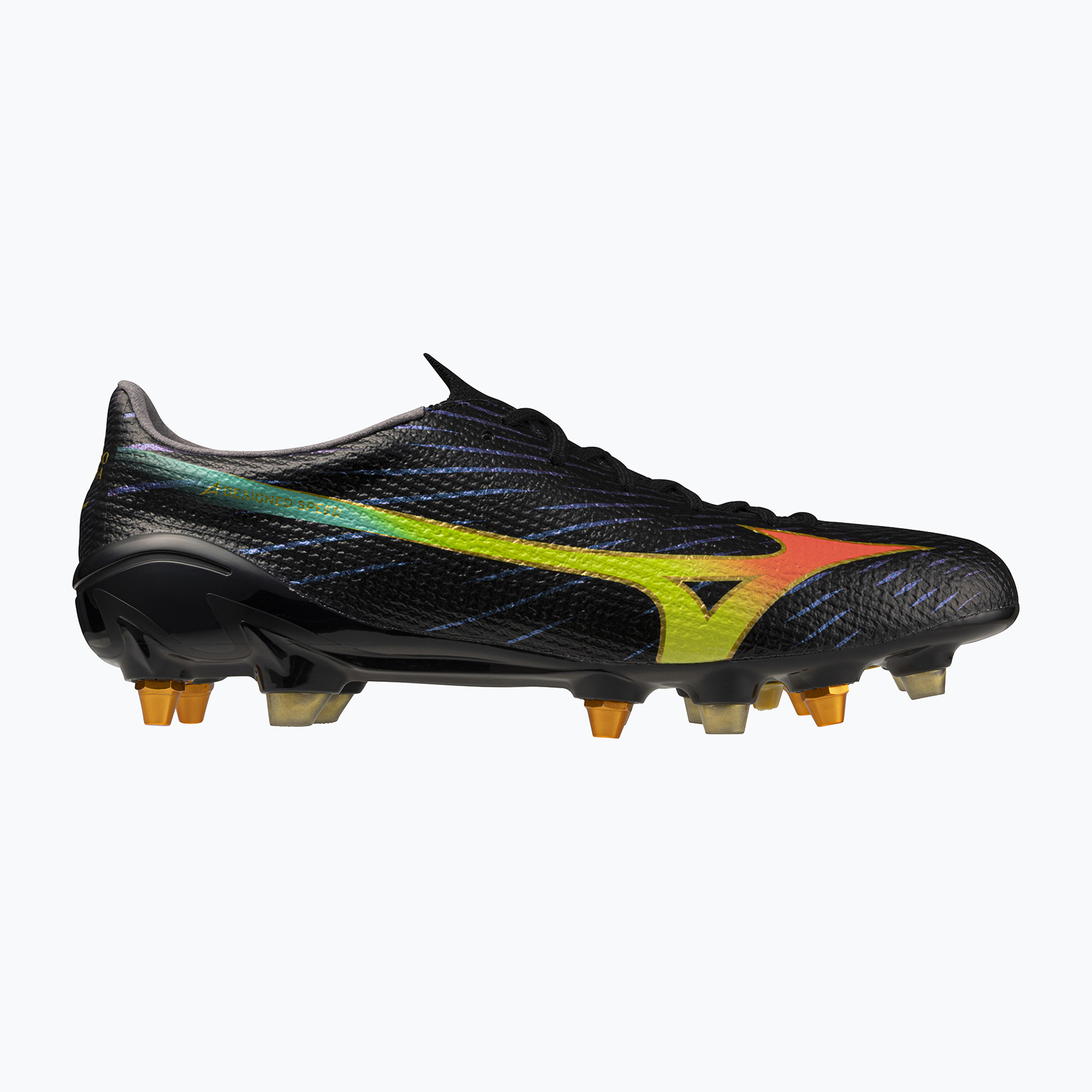 Kopačky  Mizuno Alfa III Elite Mix black/lava orange/evening primrose