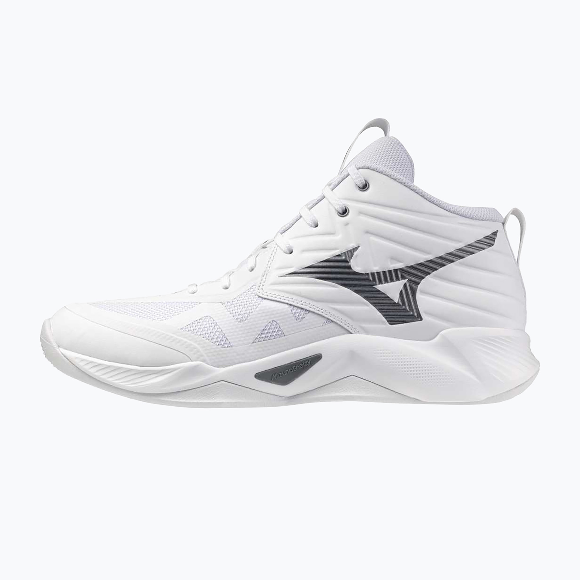 Încălțăminte de volei Mizuno Wave Momentum Pro Mid white/metallic gray/black
