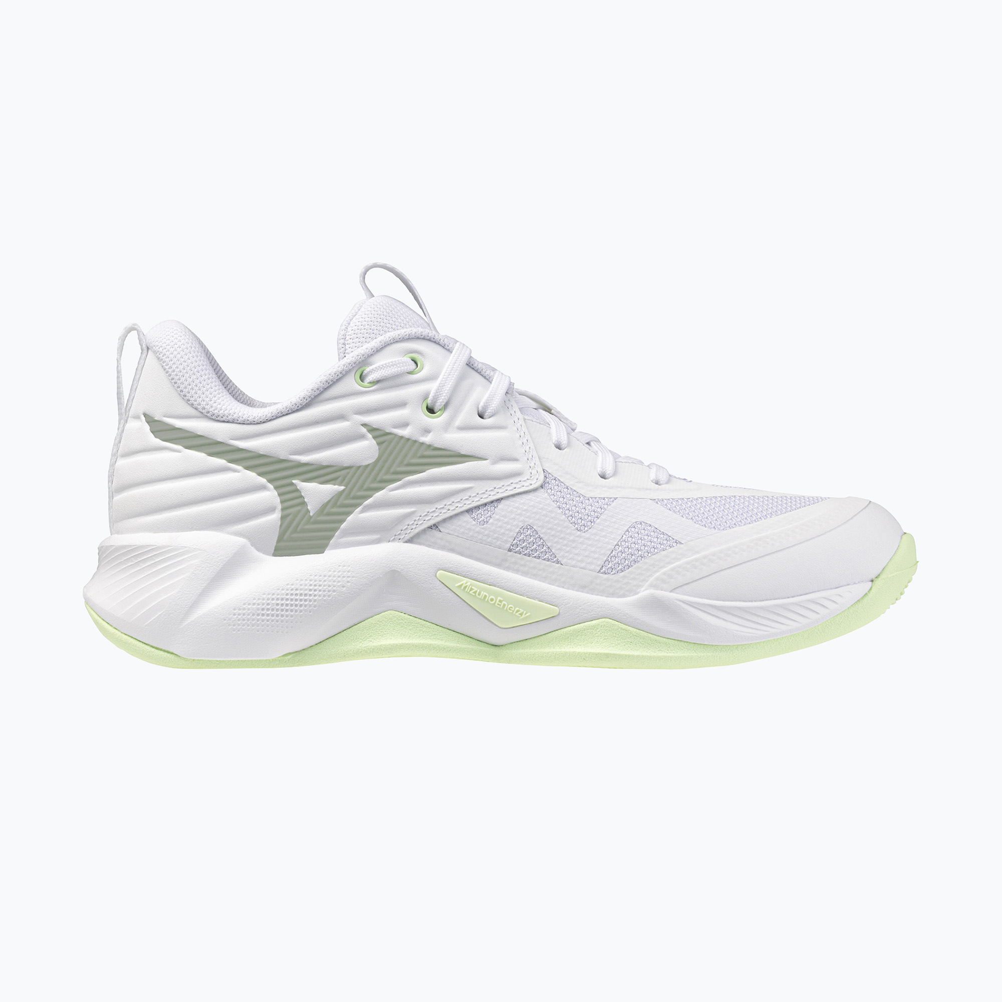 Încălțăminte de volei pentru femei Mizuno Wave Momentum Pro white/aqua gray/ambrosia