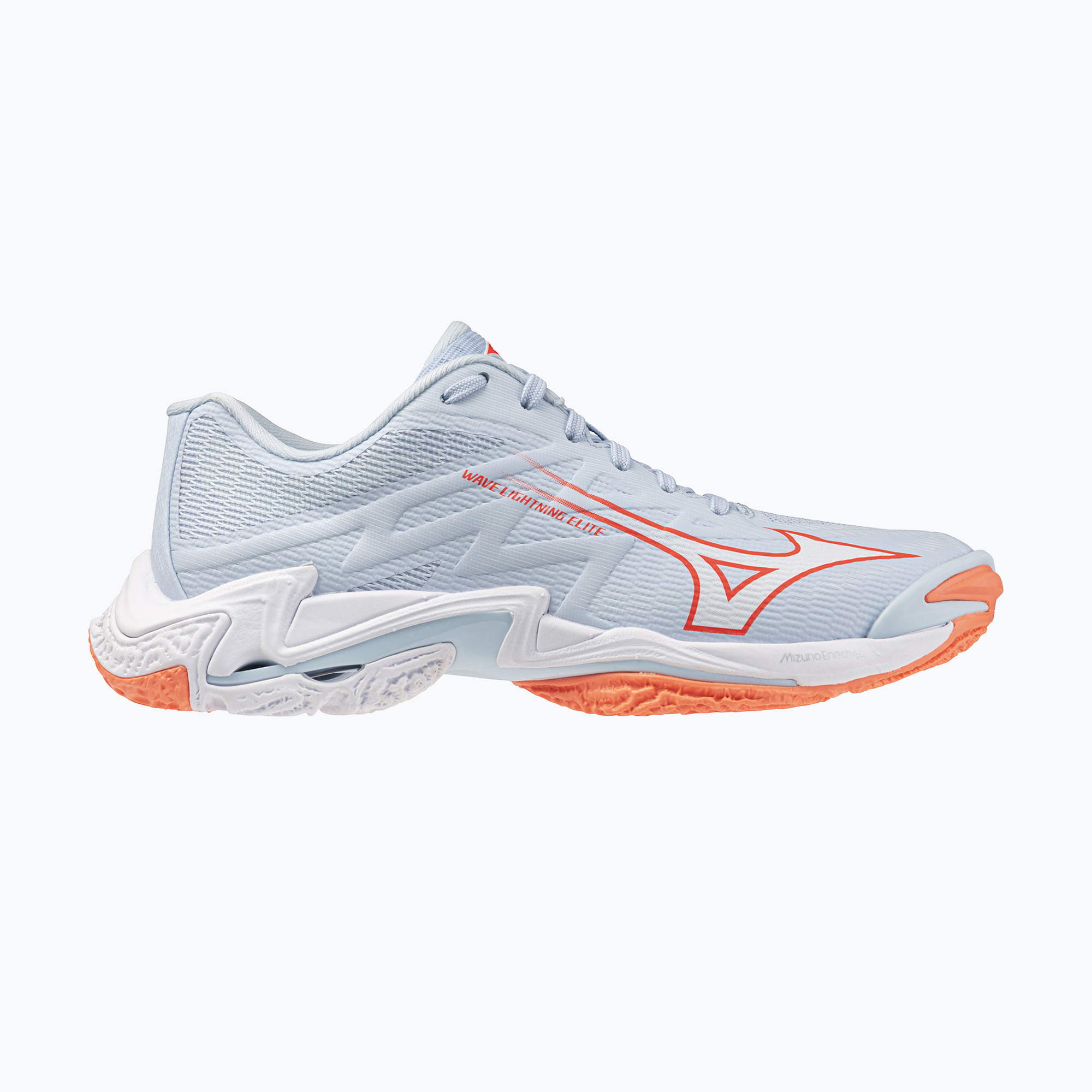 Dámske volejbalové topánky Mizuno Wave Lightning Elite blue finch/white/lava orange