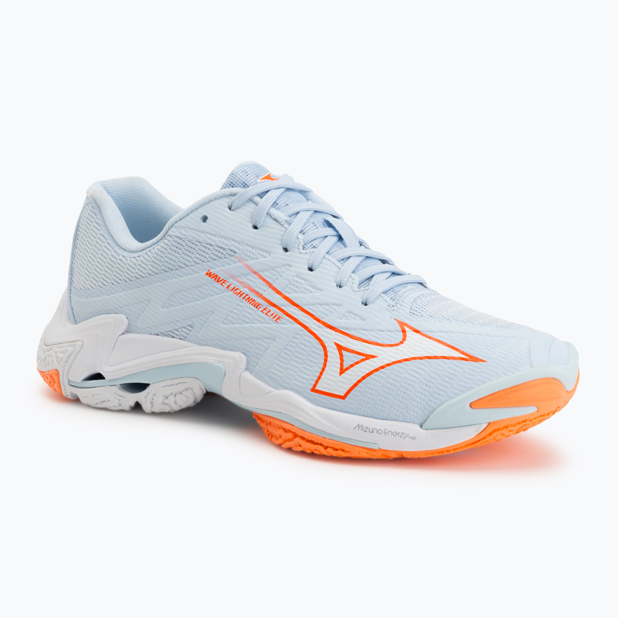 Dámske volejbalové topánky Mizuno Wave Lightning Elite blue finch/white/lava orange