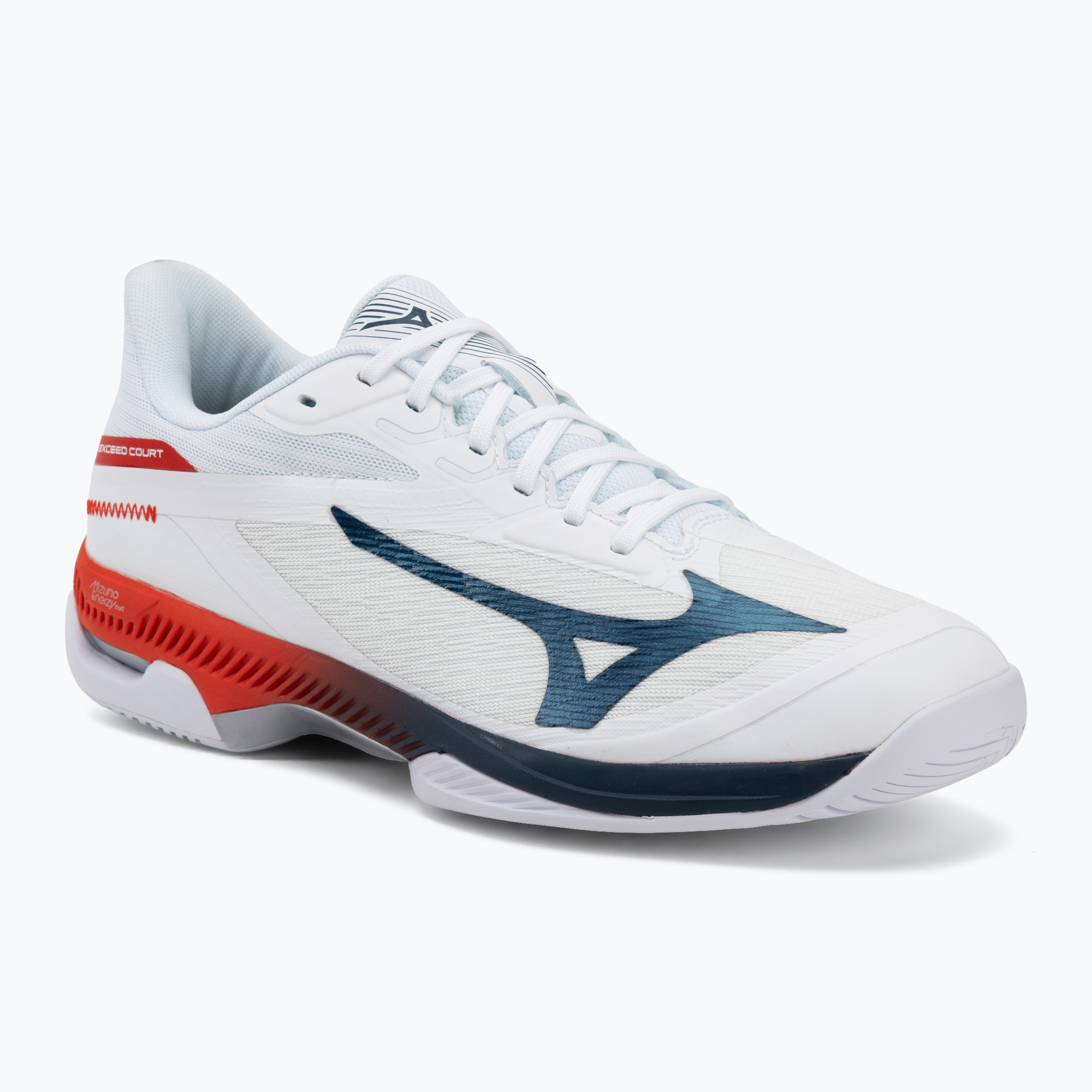 Pánské tenisové boty Mizuno Wave Exceed Court AC white/insignia blue/orange