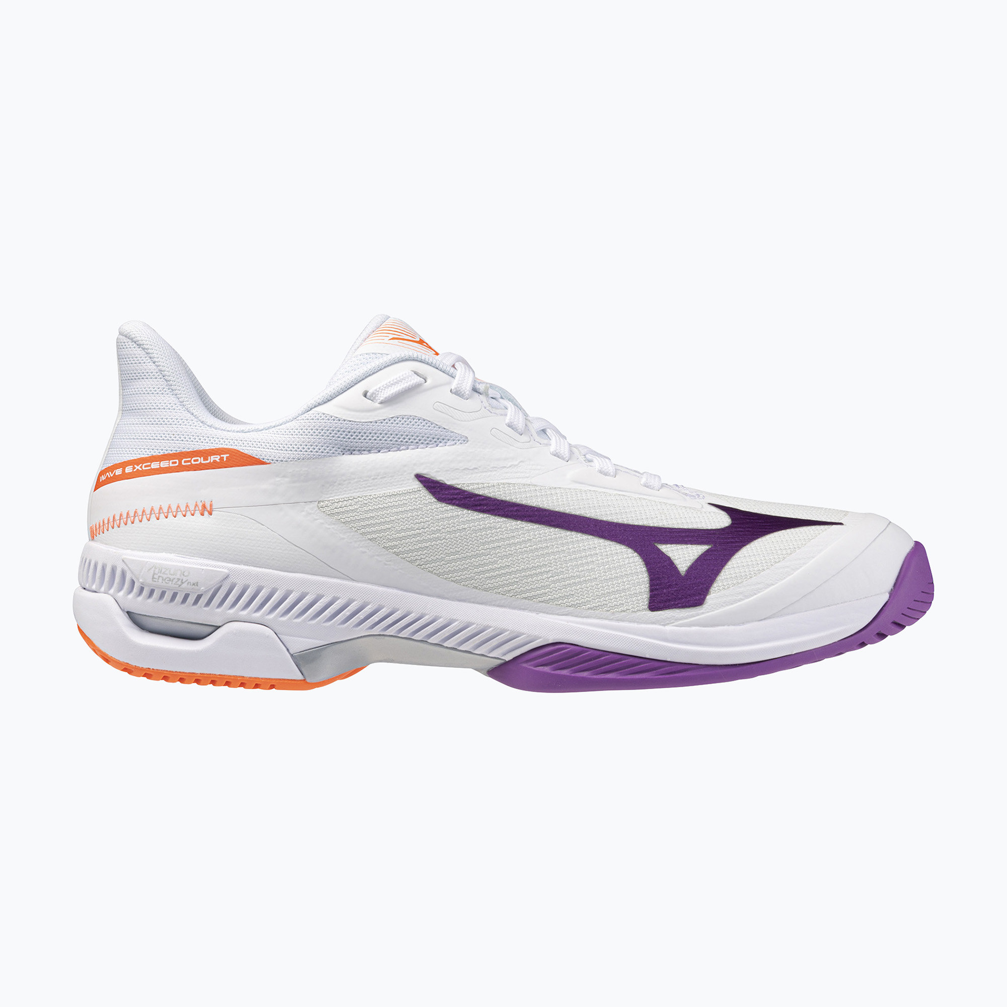 Încălțăminte de tenis pentru femei Mizuno Wave Exceed Court AC white/dahlia/lava orange