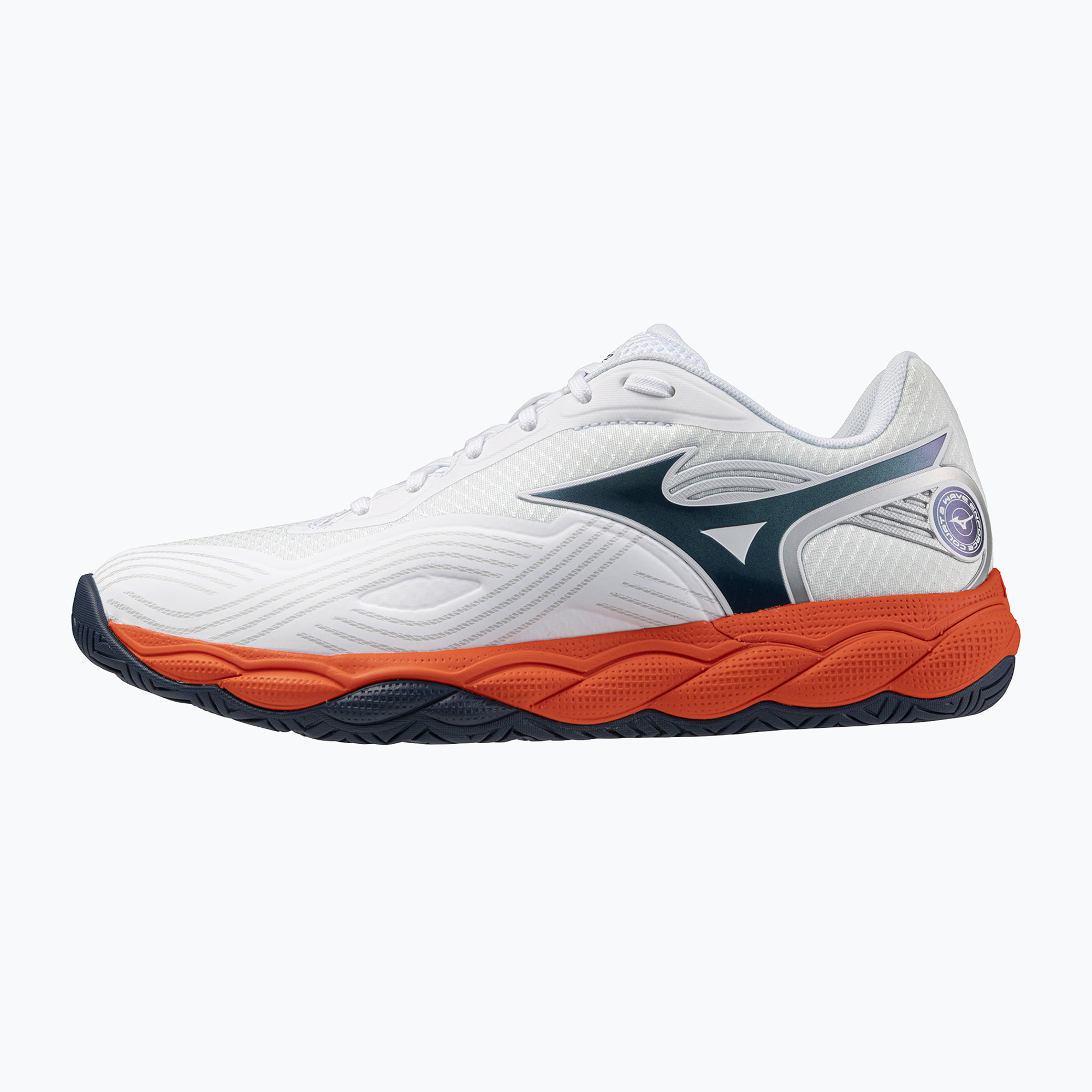 Încălțăminte de tenis pentru bărbați Mizuno Wave Enforce Court 2 AC white/insignia blue/orange