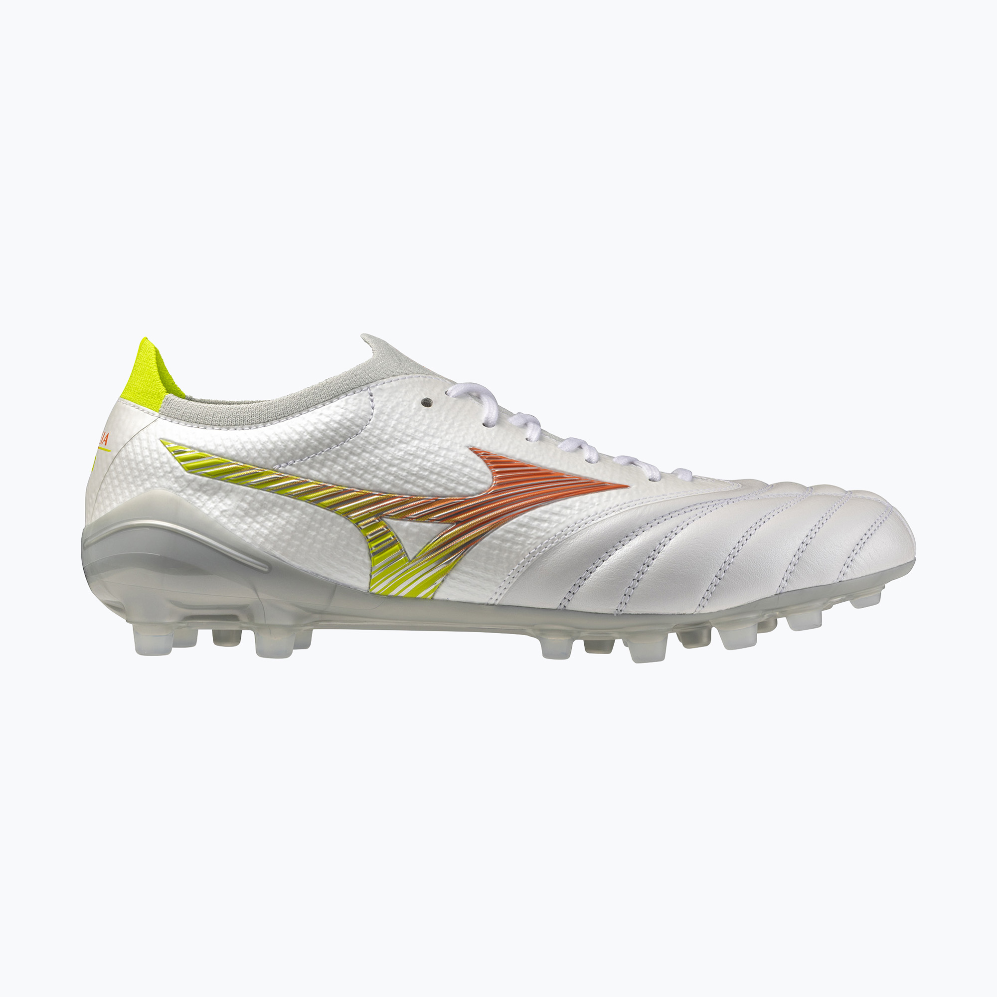Kopačky  Mizuno Morelia Neo V β Japan AG white/lava orange/evening primrose