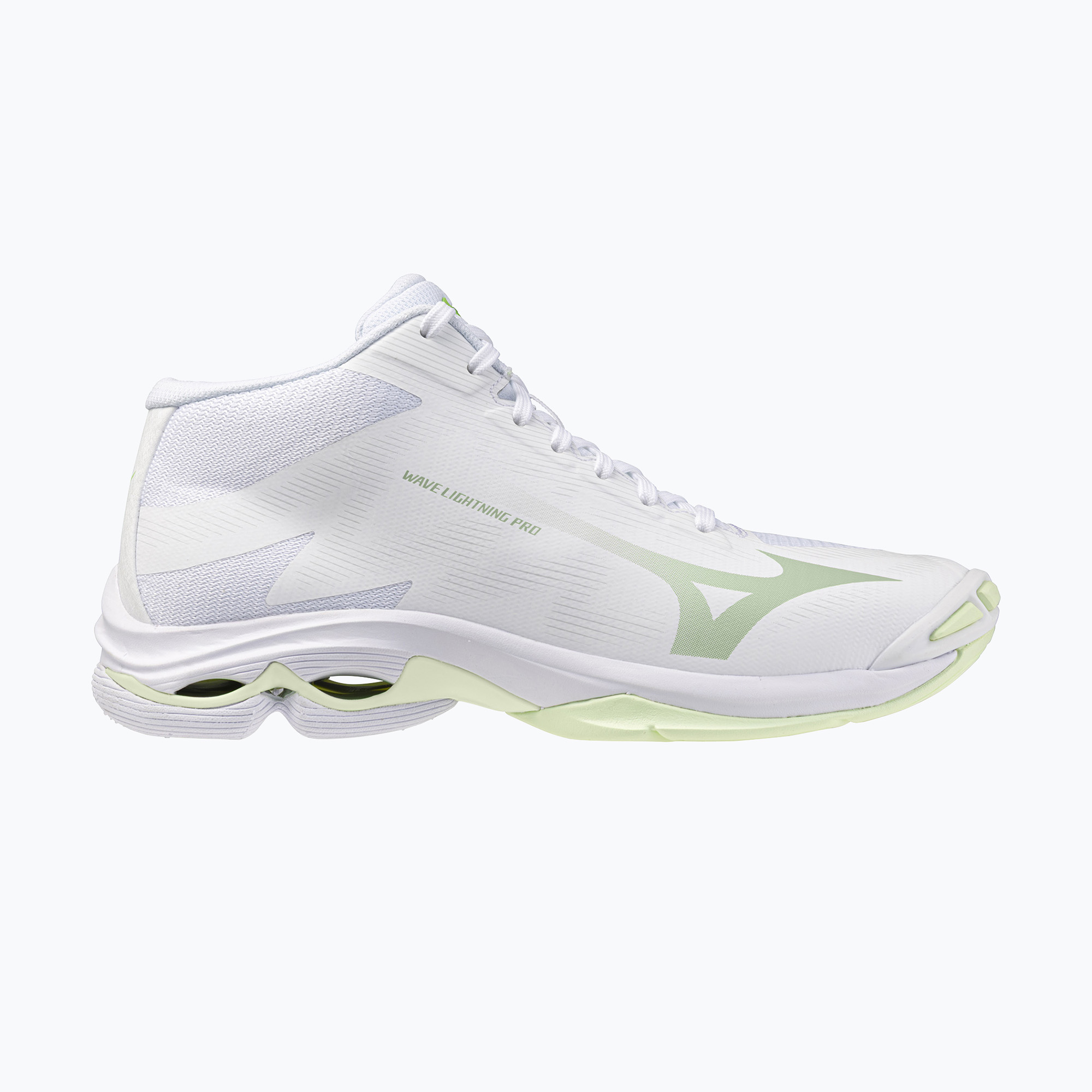 Încălțăminte de volei pentru femei Mizuno Wave Lightning Pro Mid white/aqua gray/ambrosia