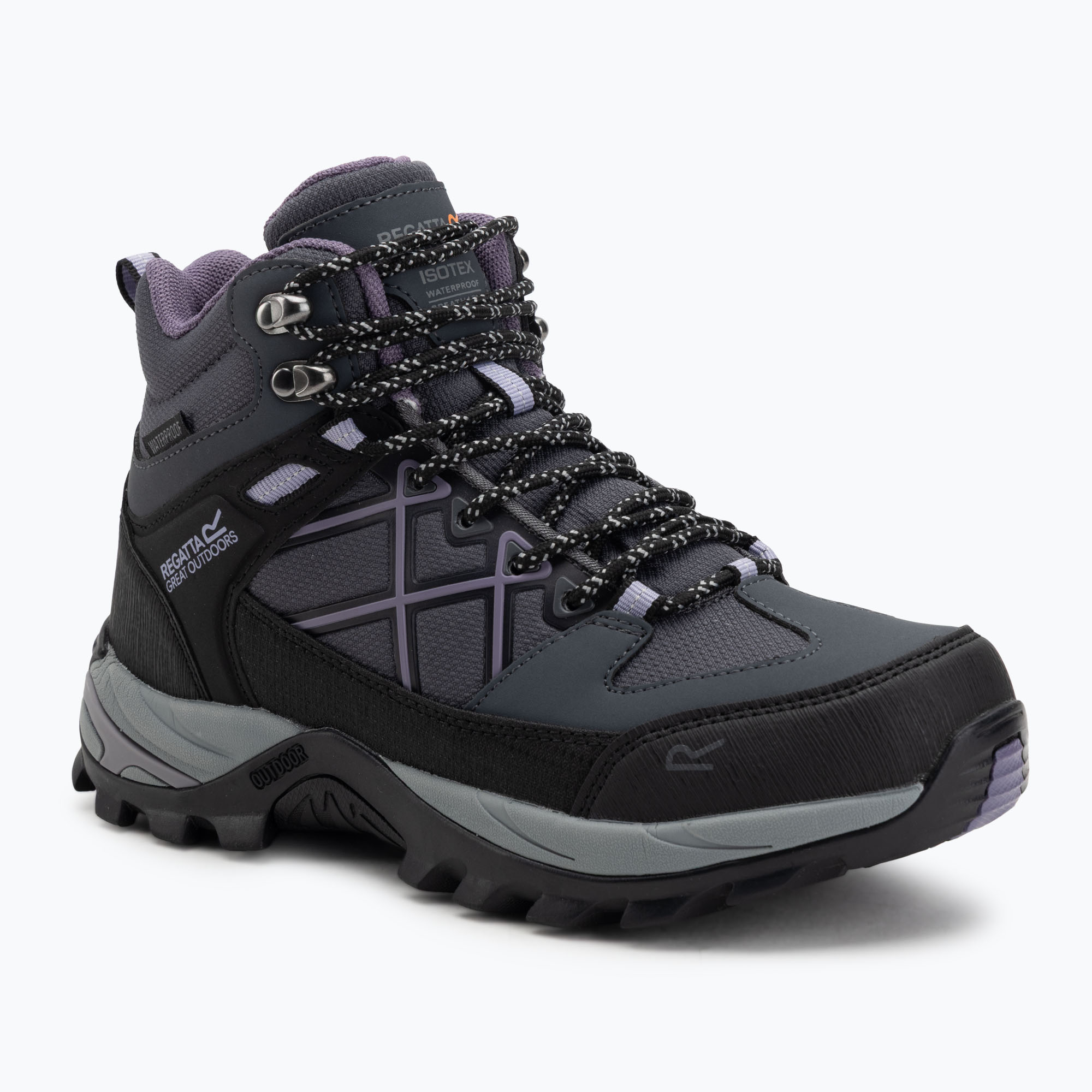 Pánske trekingové topánky REGATTA Samaris III seal grey/purple