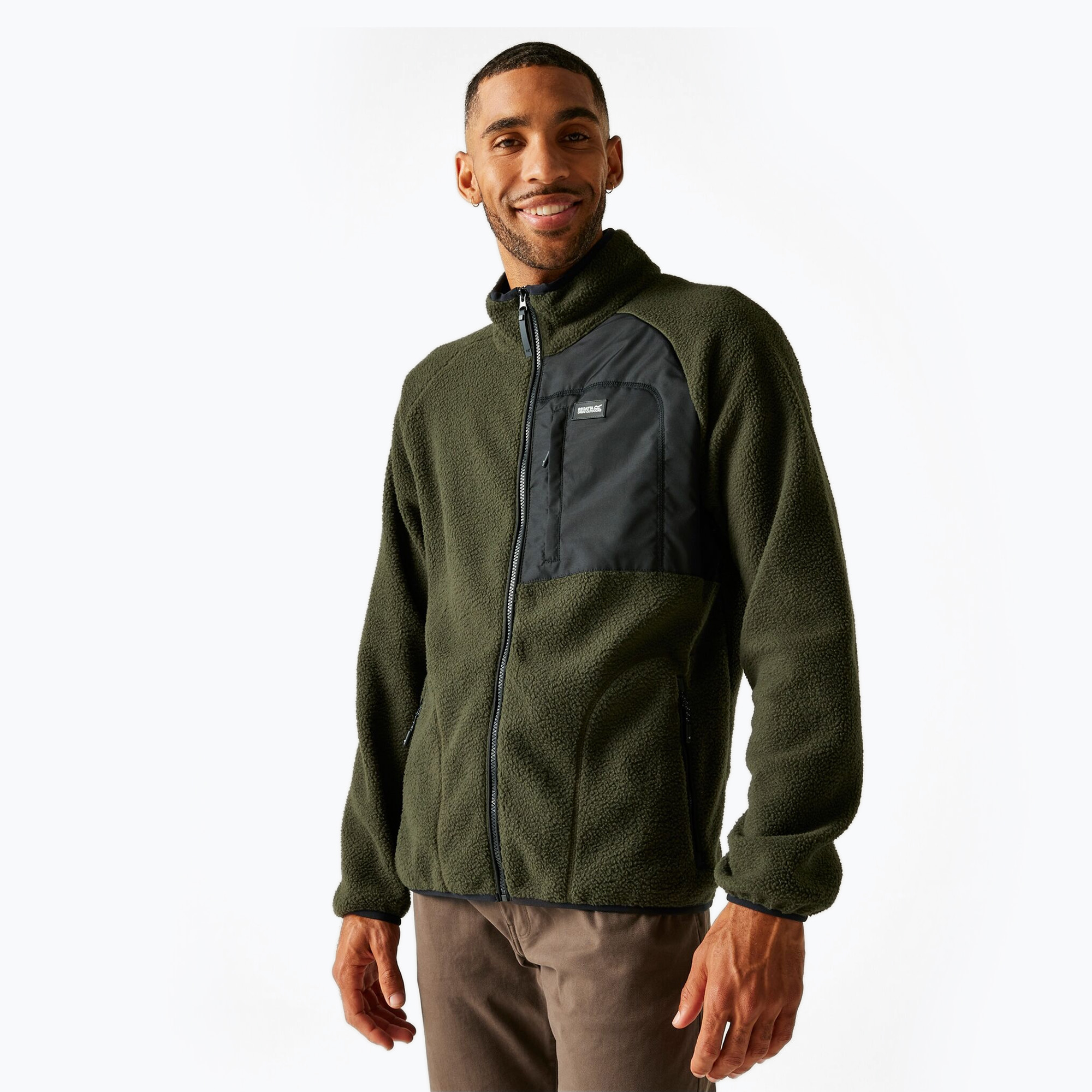 Bluza polarowa męska REGATTA Frankie Borg dark khaki 