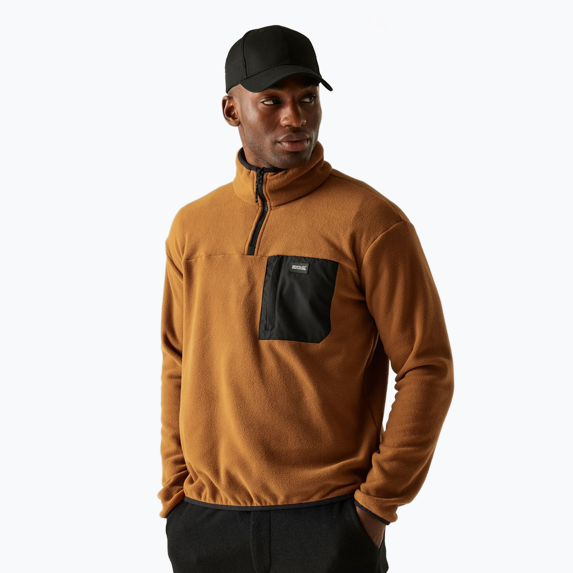 Bluza polarowa męska REGATTA Frankie Half Zip brown 