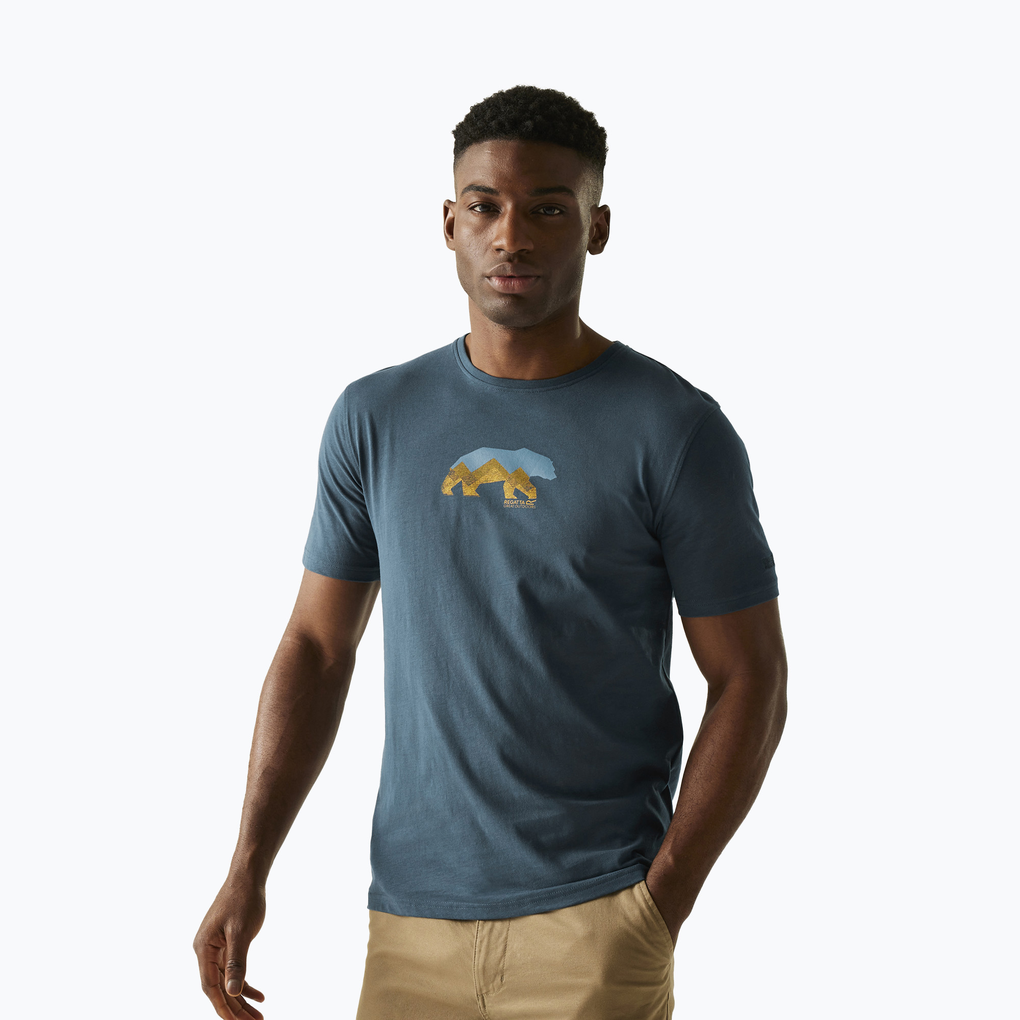 Koszulka męska REGATTA ClineIX moonlight denim bear 
