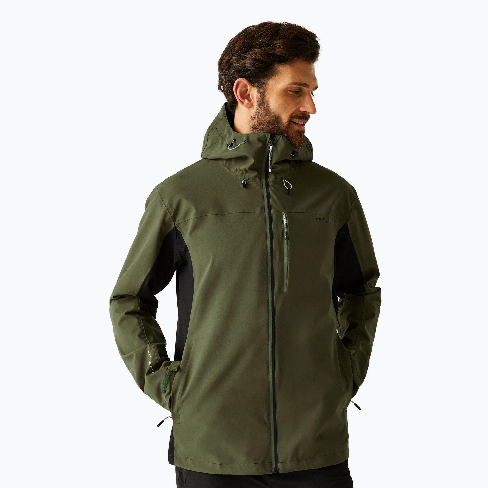 Kurtka softshell męska REGATTA Birchdale II olive night/black 