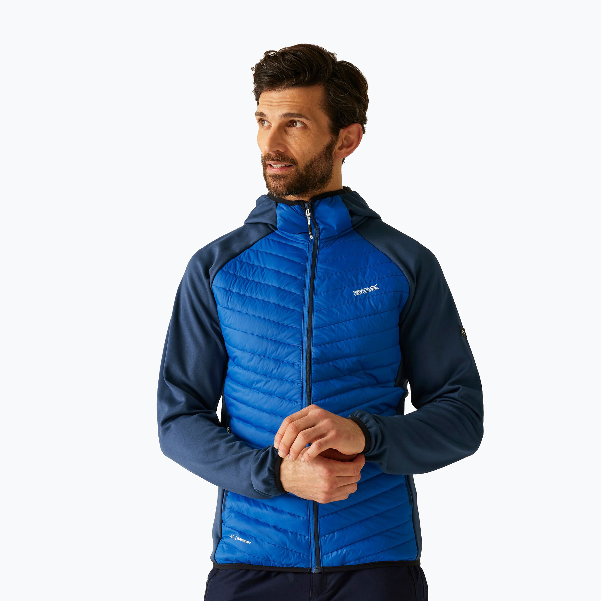 Kurtka hybrydowa męska REGATTA Andreson Hybrid snorkel blue/moonlight denim 